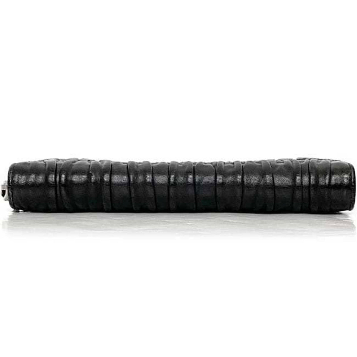 Prada Black Leather Long Wallet (Bi-Fold) (Pre-Owned)