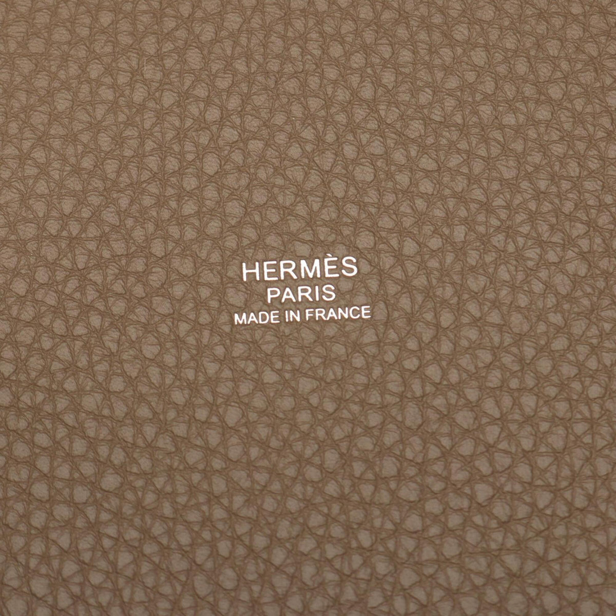 Hermes Etoupe Gray Gray Taurillon Clemence Leather Leather Handbag (Pre-Owned)