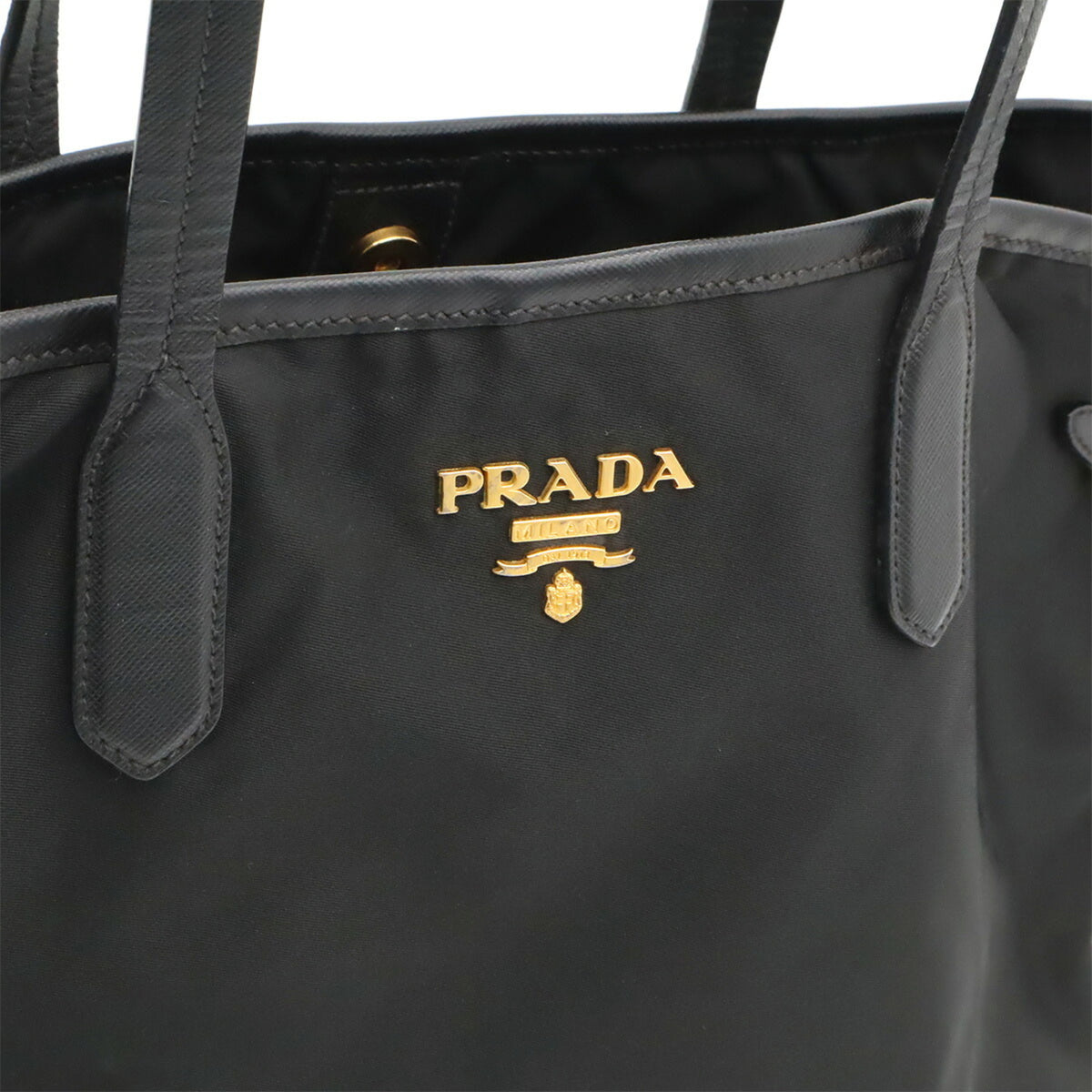Prada Black Nero Nylon Shoulder Bag Tote Bag (Pre-Owned)