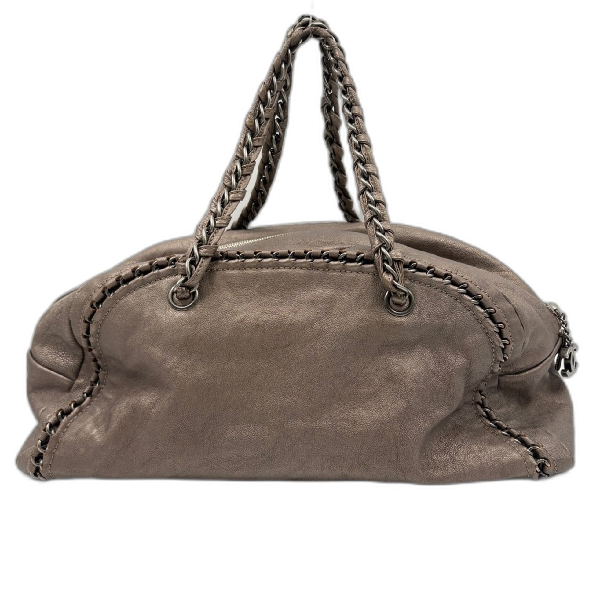 Chanel Gray Boston Bag (Pre-Owned)