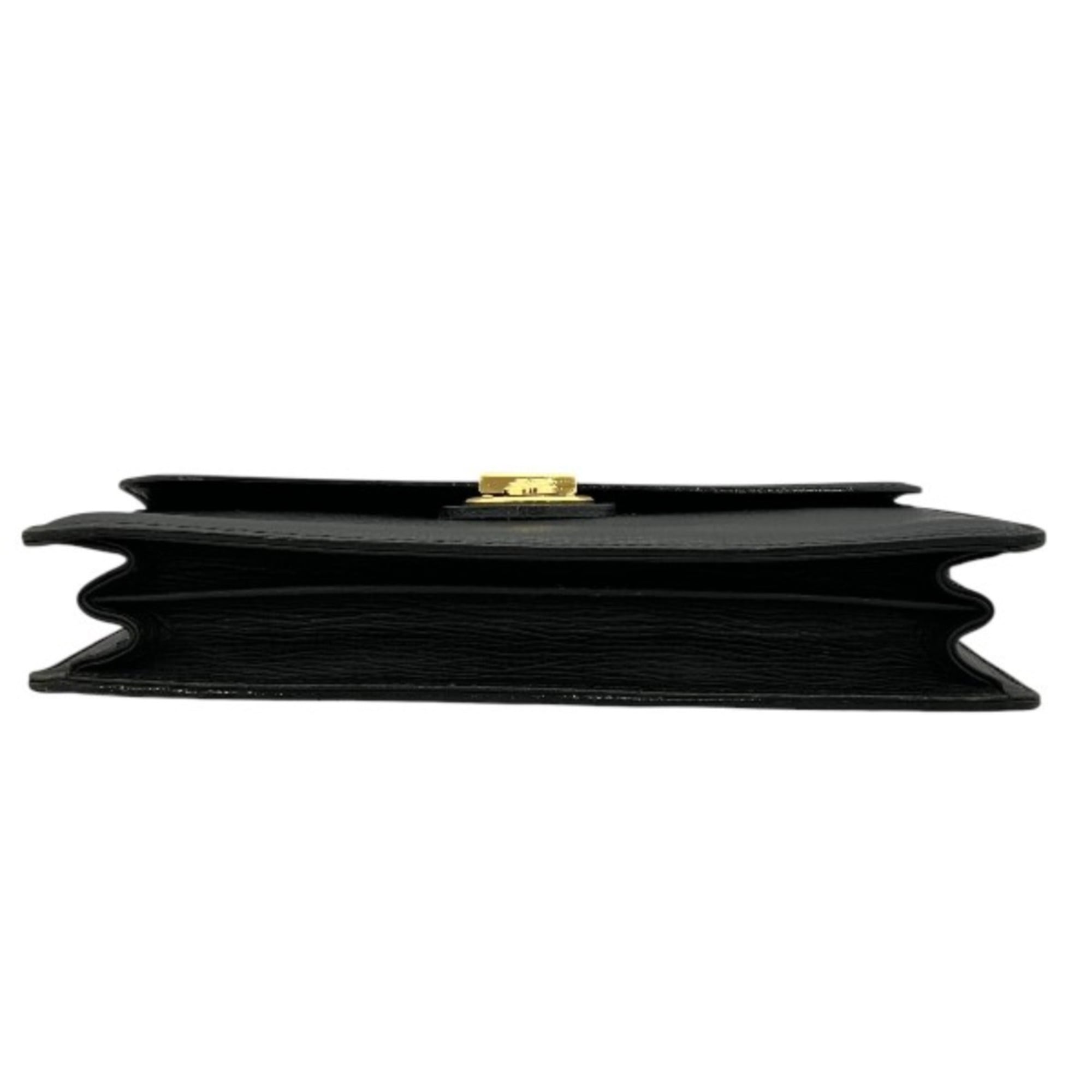 Burberry Black Leather Clutch Bag (Pre-Owned)