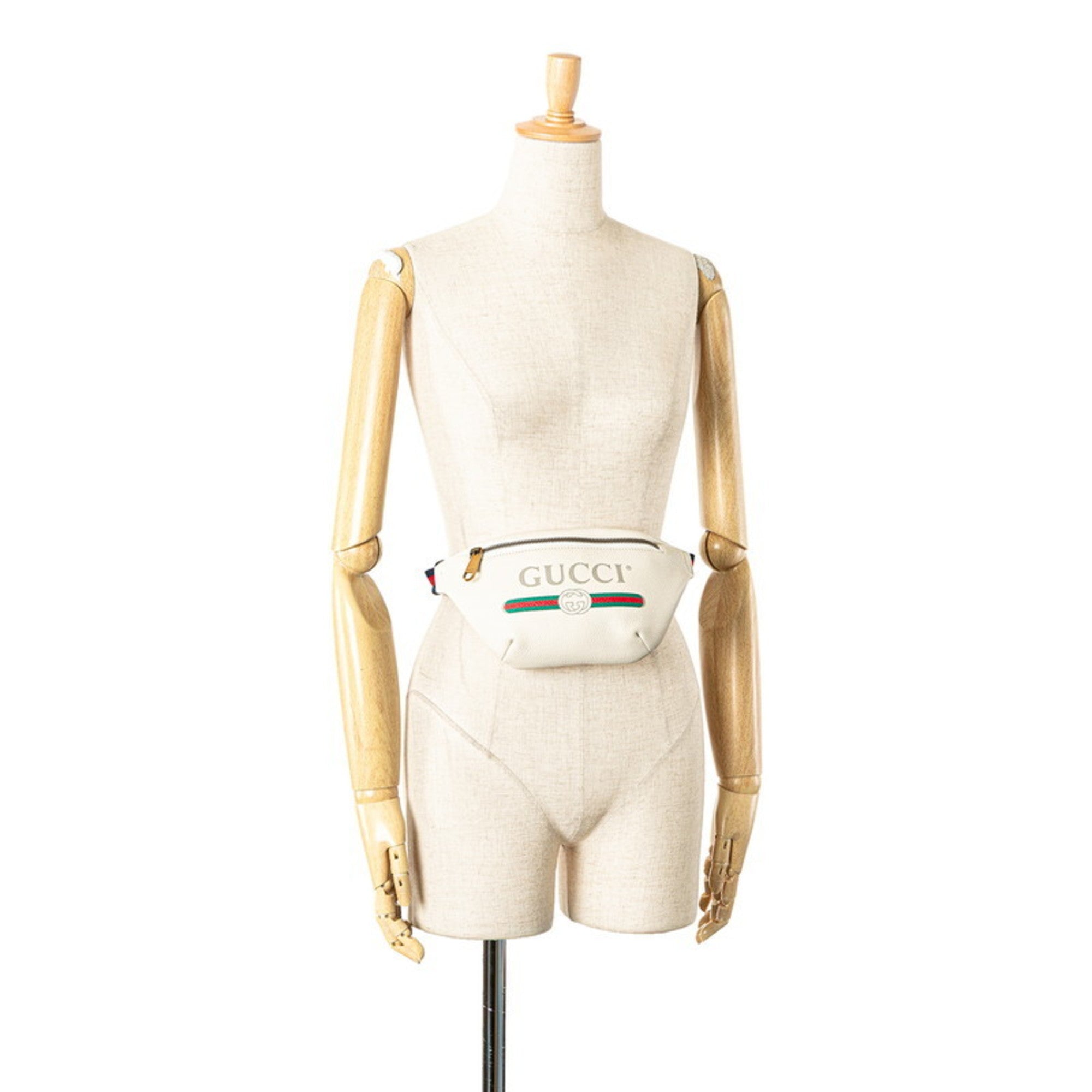 Gucci Multi-Color White Leather Fanny Pack (Pre-Owned)