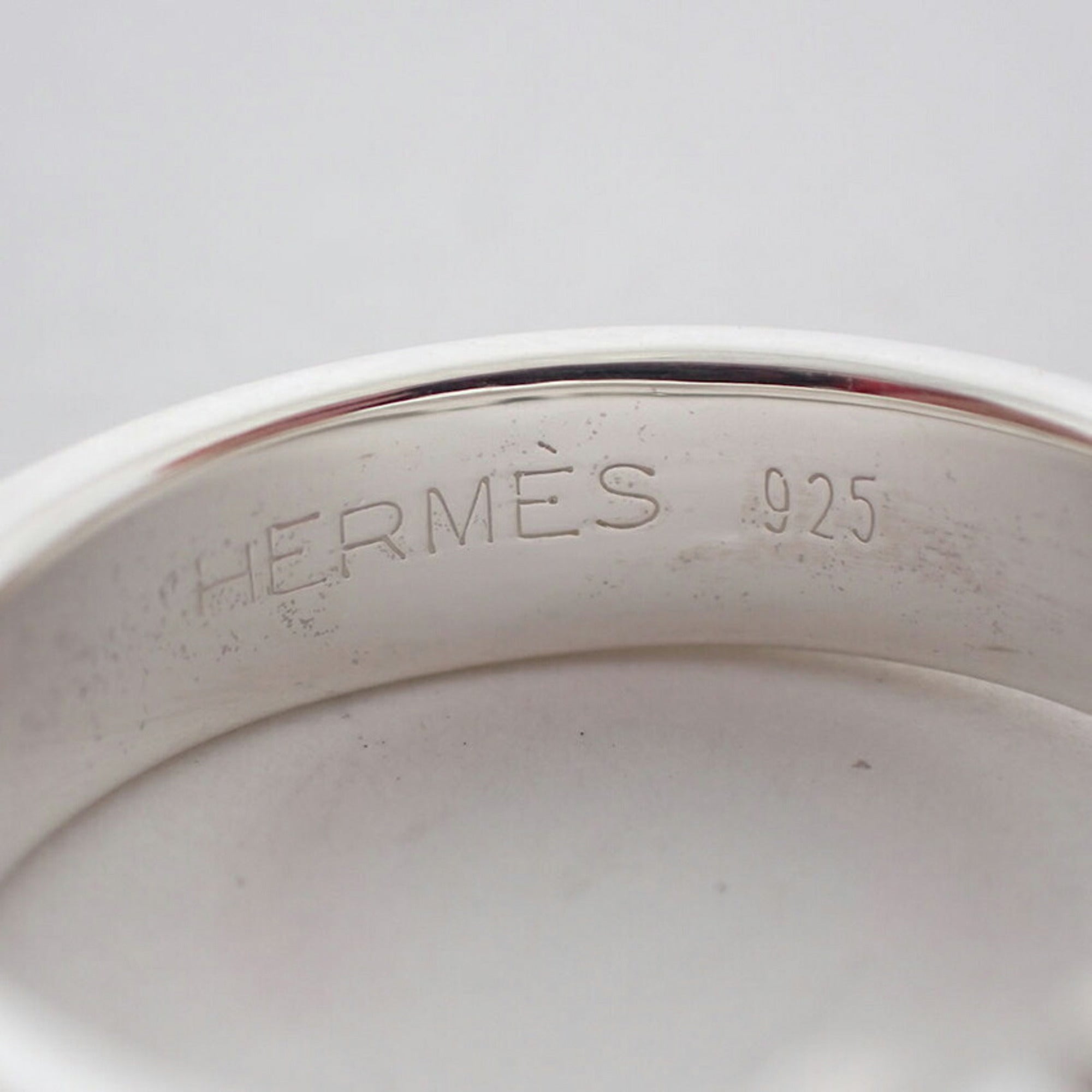 Hermes Sterling Silver 925 Band Ring (Pre-Owned)