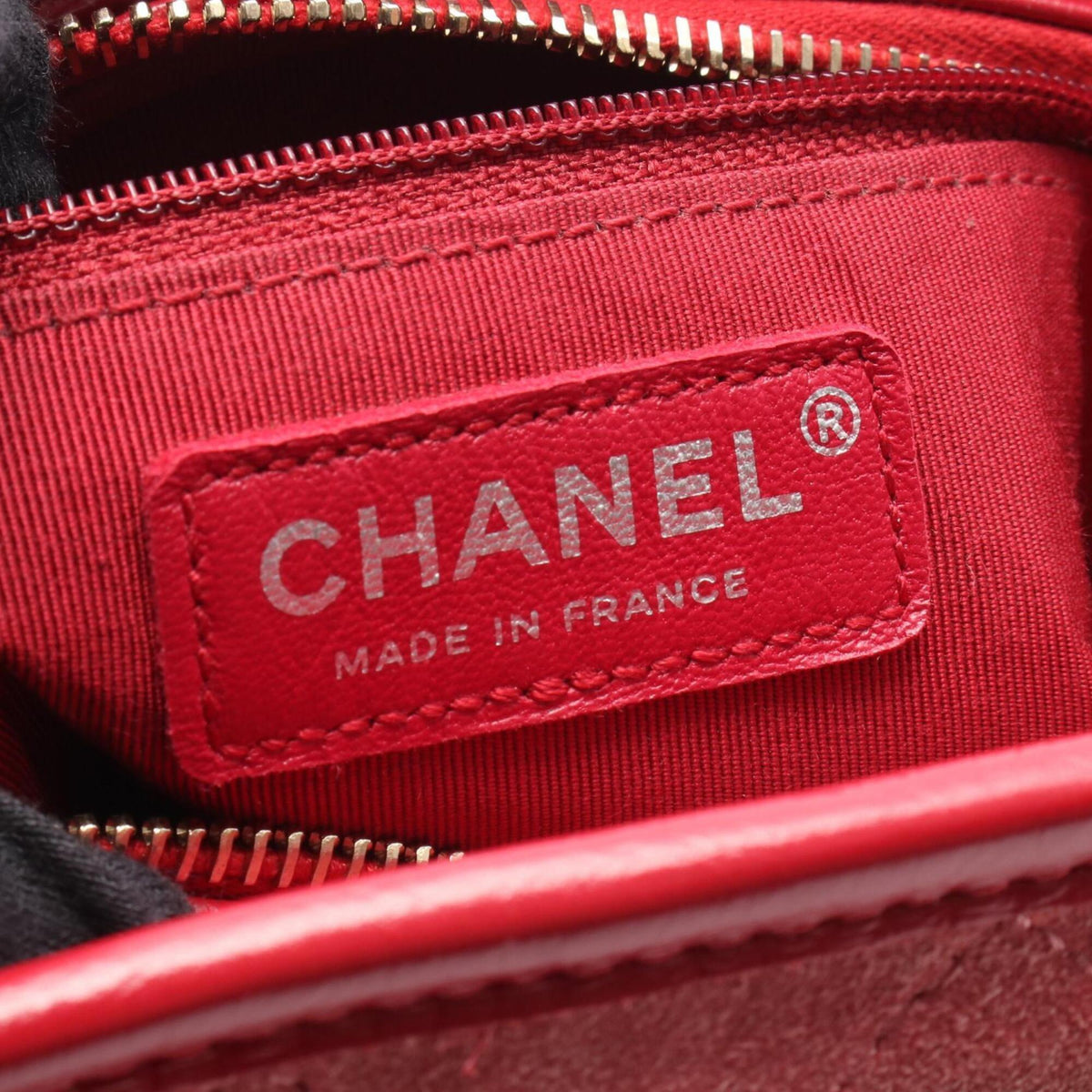 Chanel Bordeaux Red Color Suede Leather Handbag Shoulder Bag (Pre-Owned)
