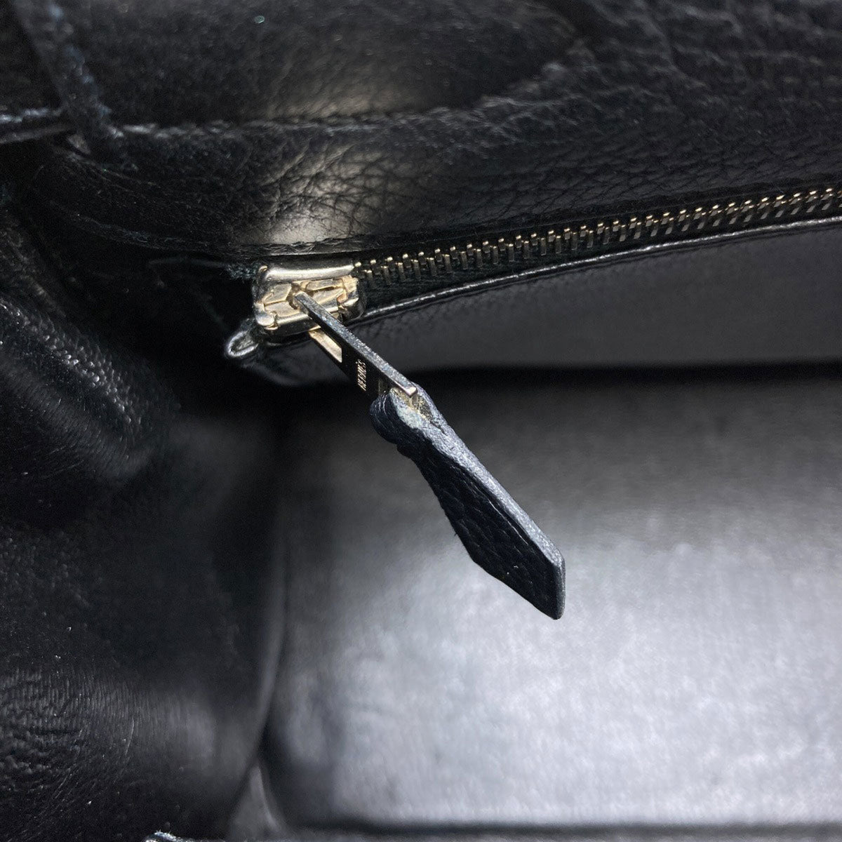 Hermes Kelly Black Taurillon Clemence Leather Handbag (Pre-Owned)