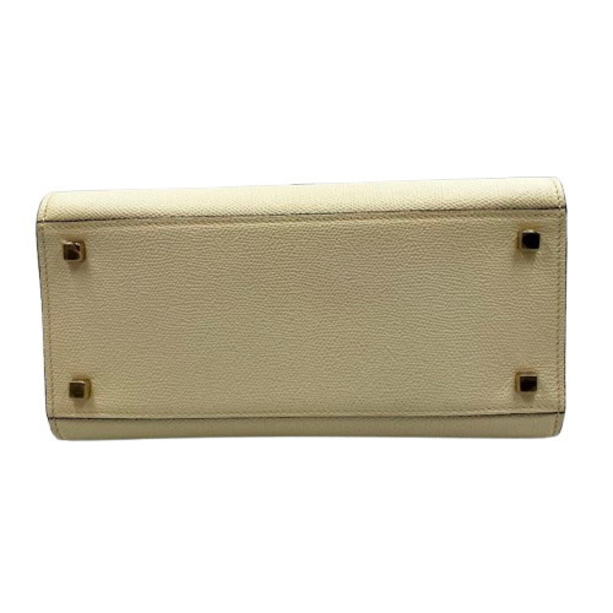 Valextra White Leather Handbag Shoulder Bag (Pre-Owned)