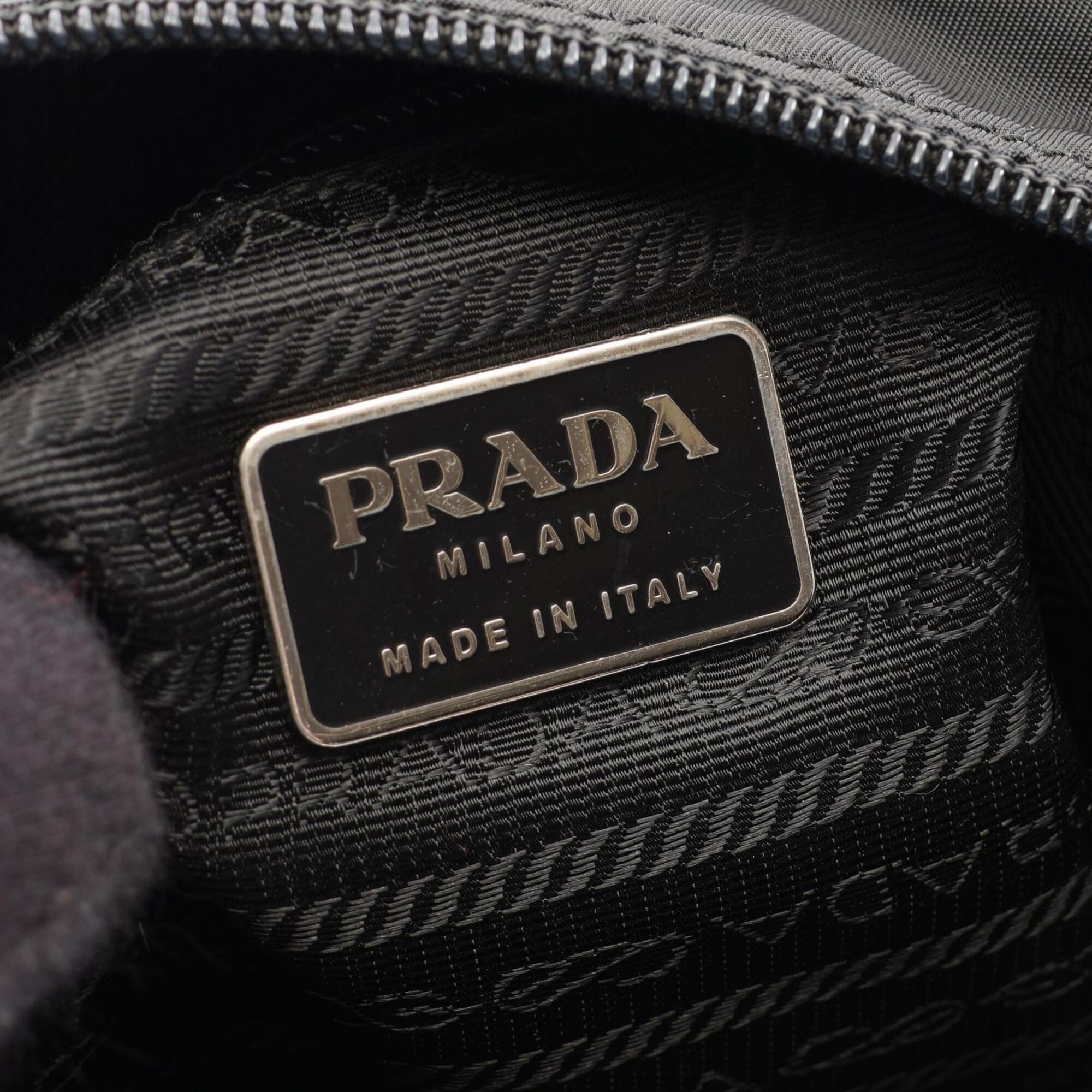 Prada Black Nylon Leather Shoulder Bag (Pre-Owned)