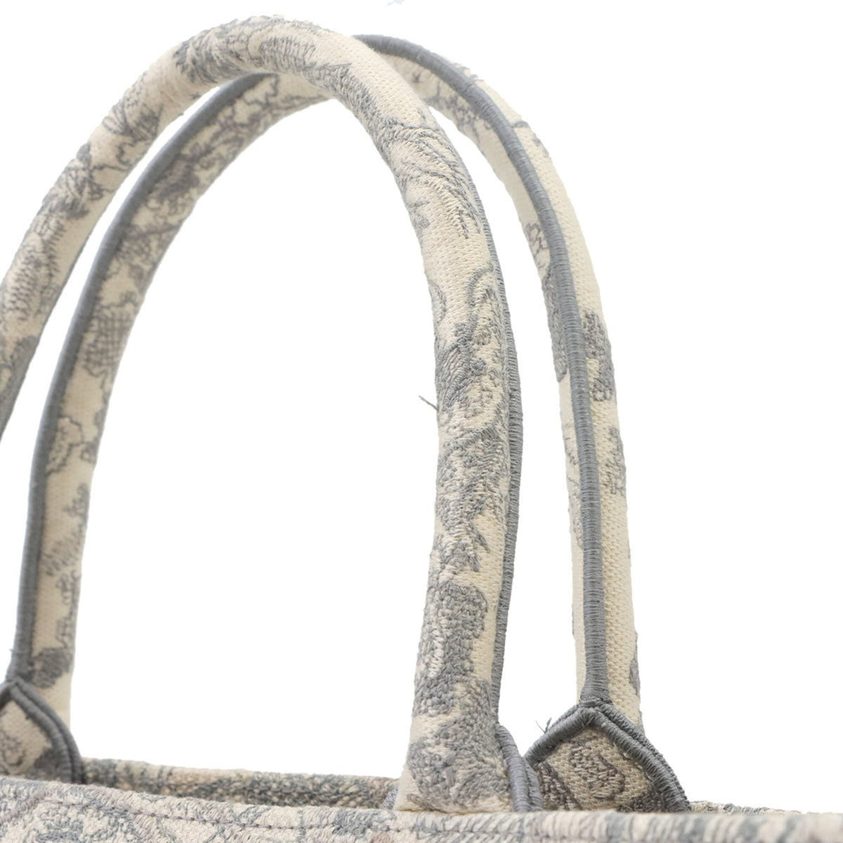 Christian Dior Gray Canvas Handbag Tote Bag (Pre-Owned)