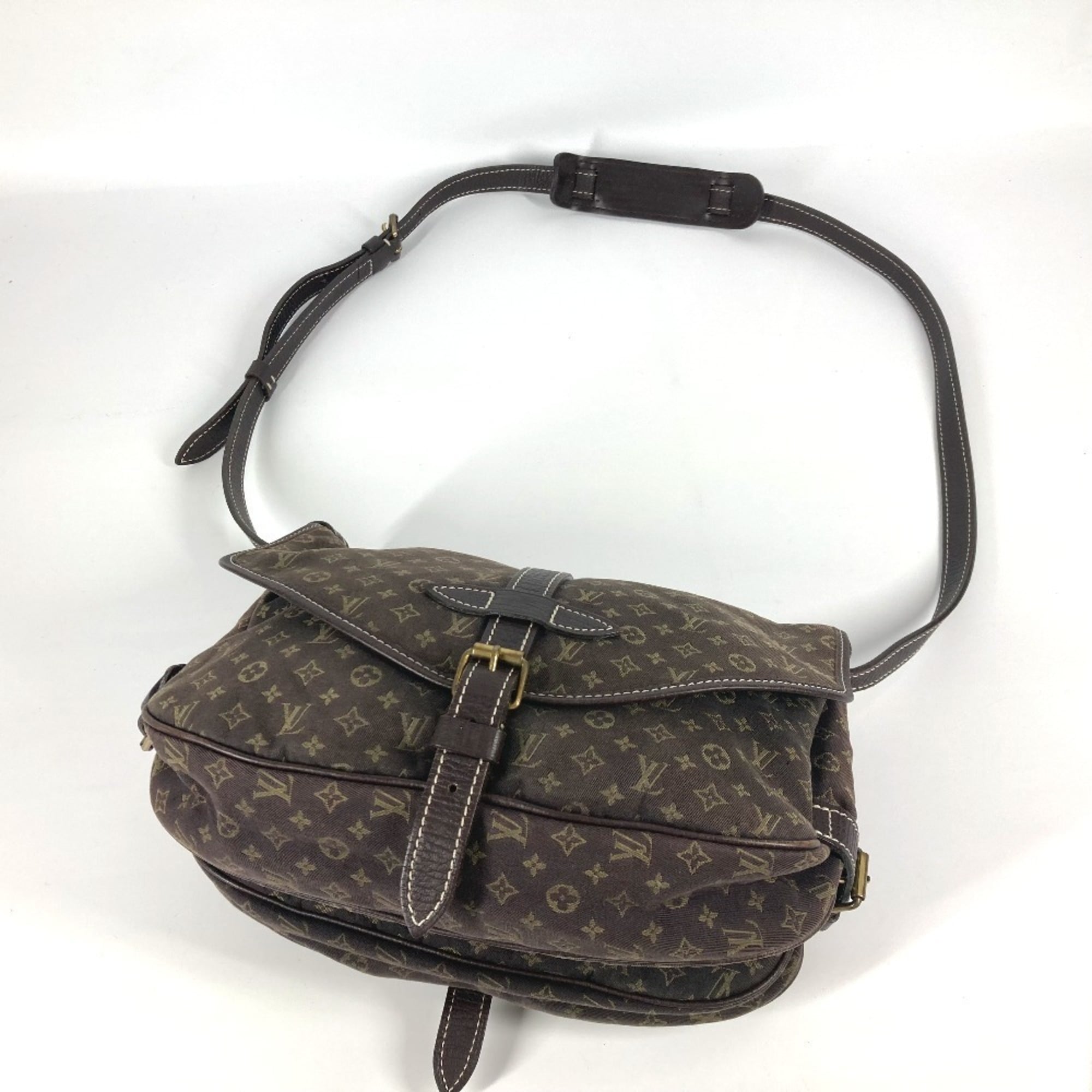 Louis Vuitton Brown Fusain Monogram Mini Lin Shoulder Bag (Pre-Owned)