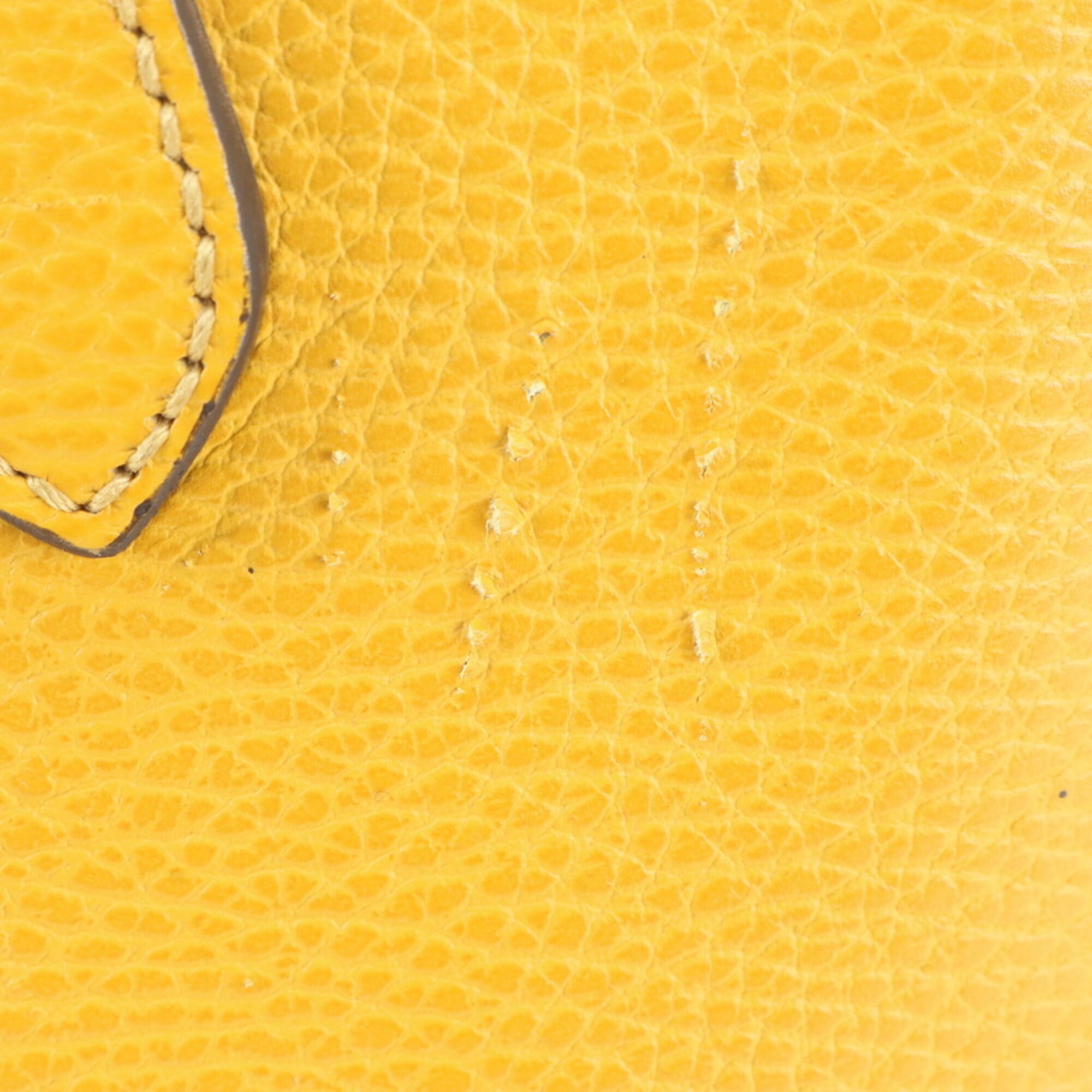 Gucci Yellow Leather Handbag Tote Bag (Pre-Owned)
