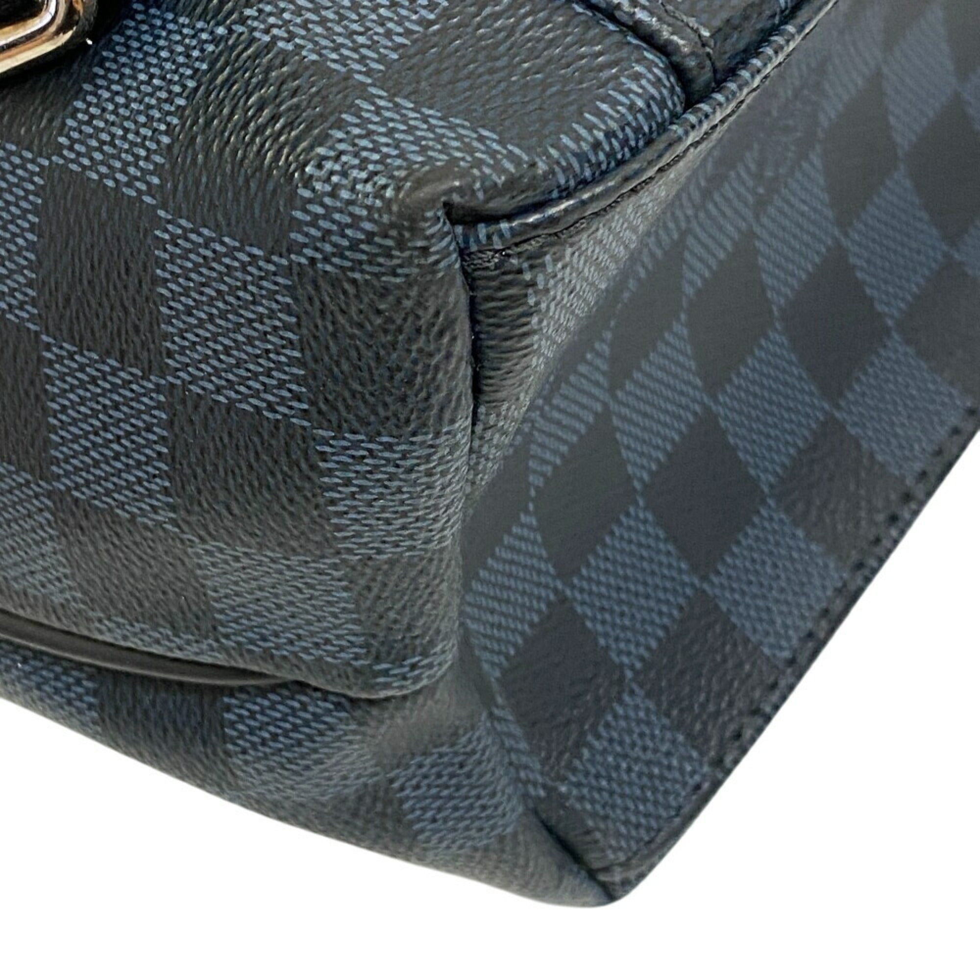 Louis Vuitton Damier Cobalt Gray Leather Backpack (Pre-Owned)