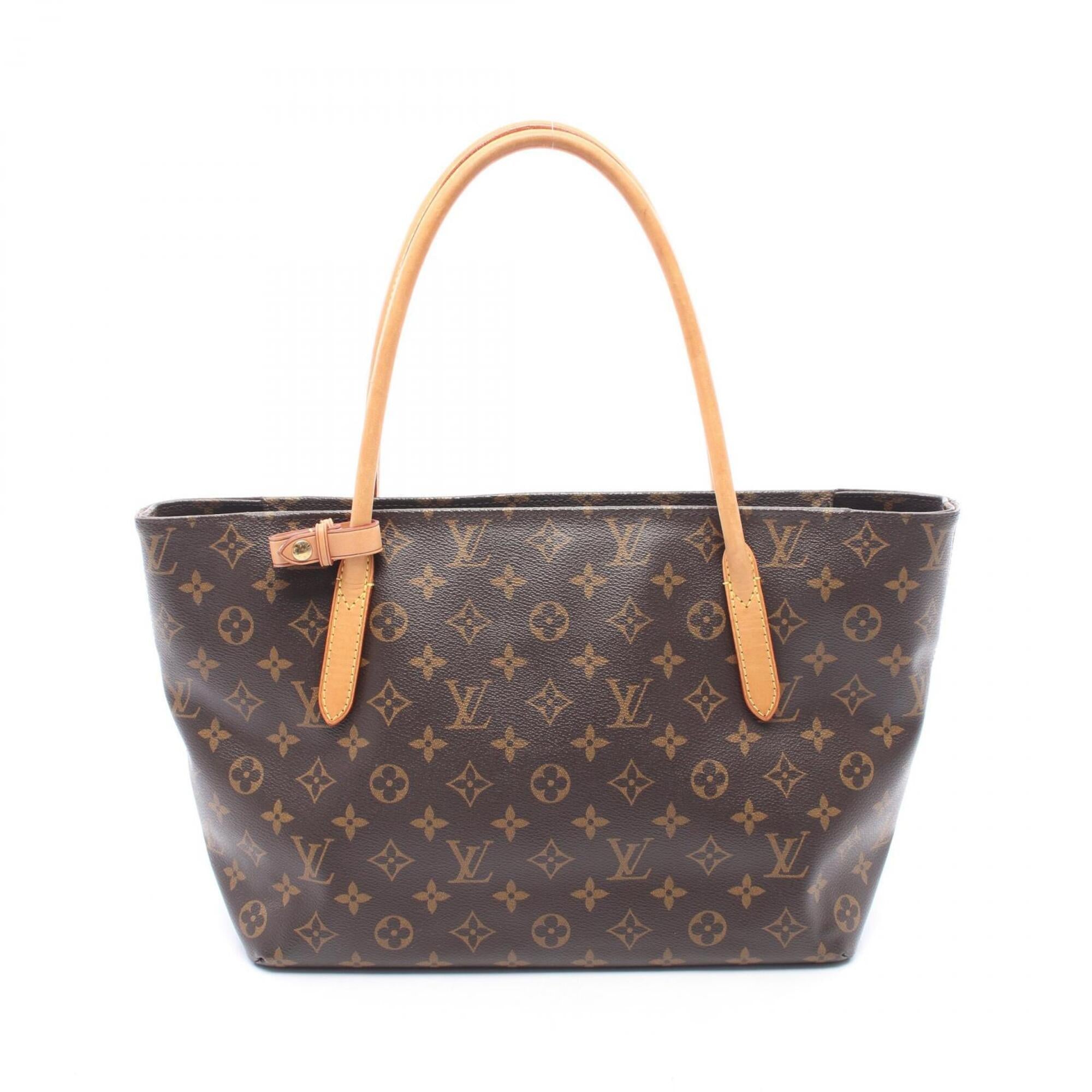 Louis Vuitton Brown Coated Canvas Leather Handbag Tote Bag (Pre-Owned)