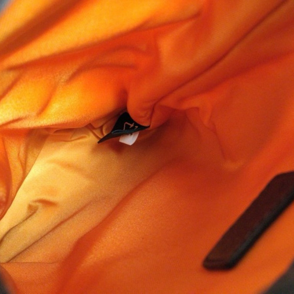 Prada Brown Orange Nylon Leather Shoulder Bag (Pre-Owned)