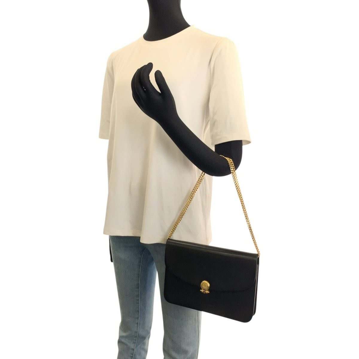 Christian Dior Black Leather Handbag Shoulder Bag (Pre-Owned)