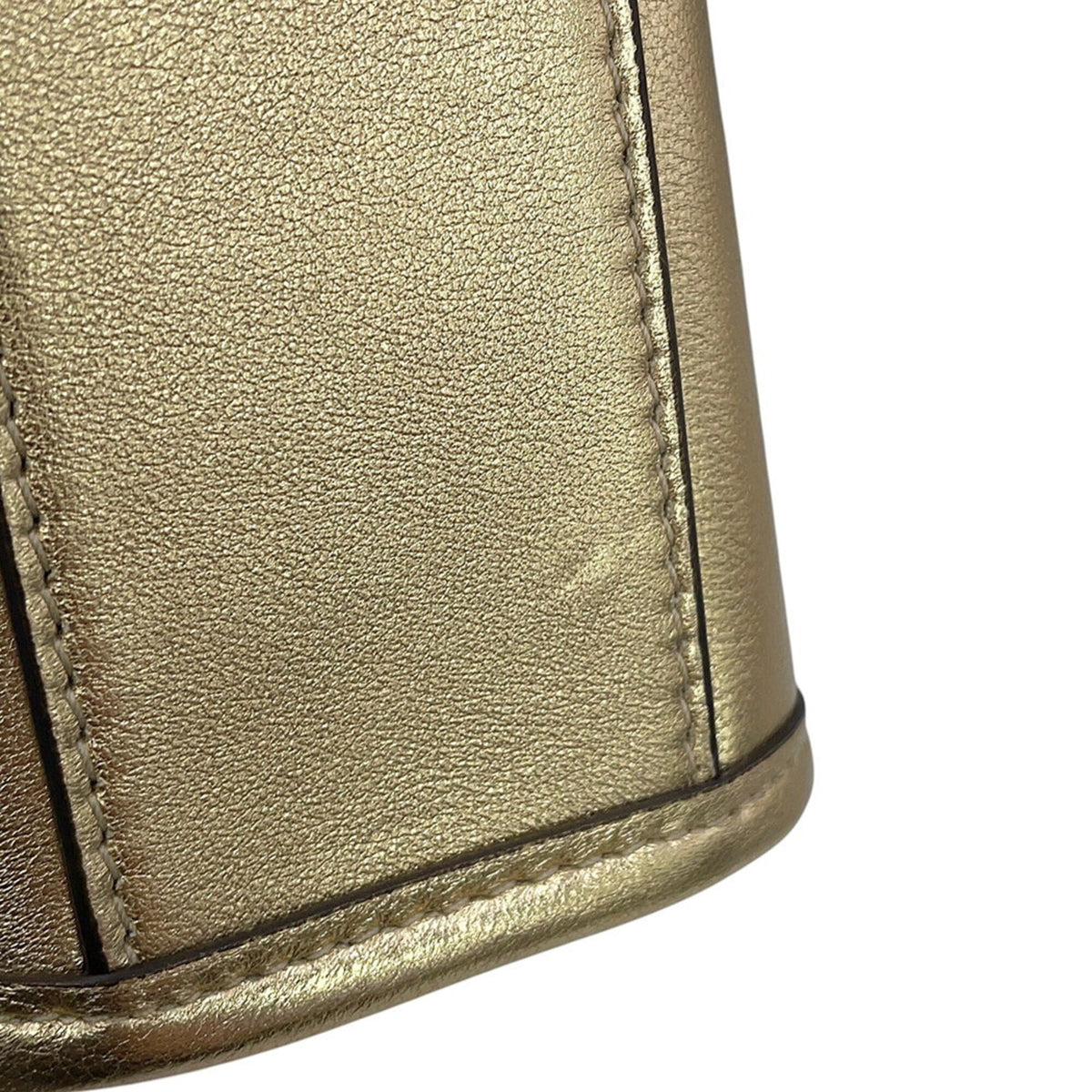 Jimmy Choo Gold Rhinestone Leather Handbag (Pre-Owned)