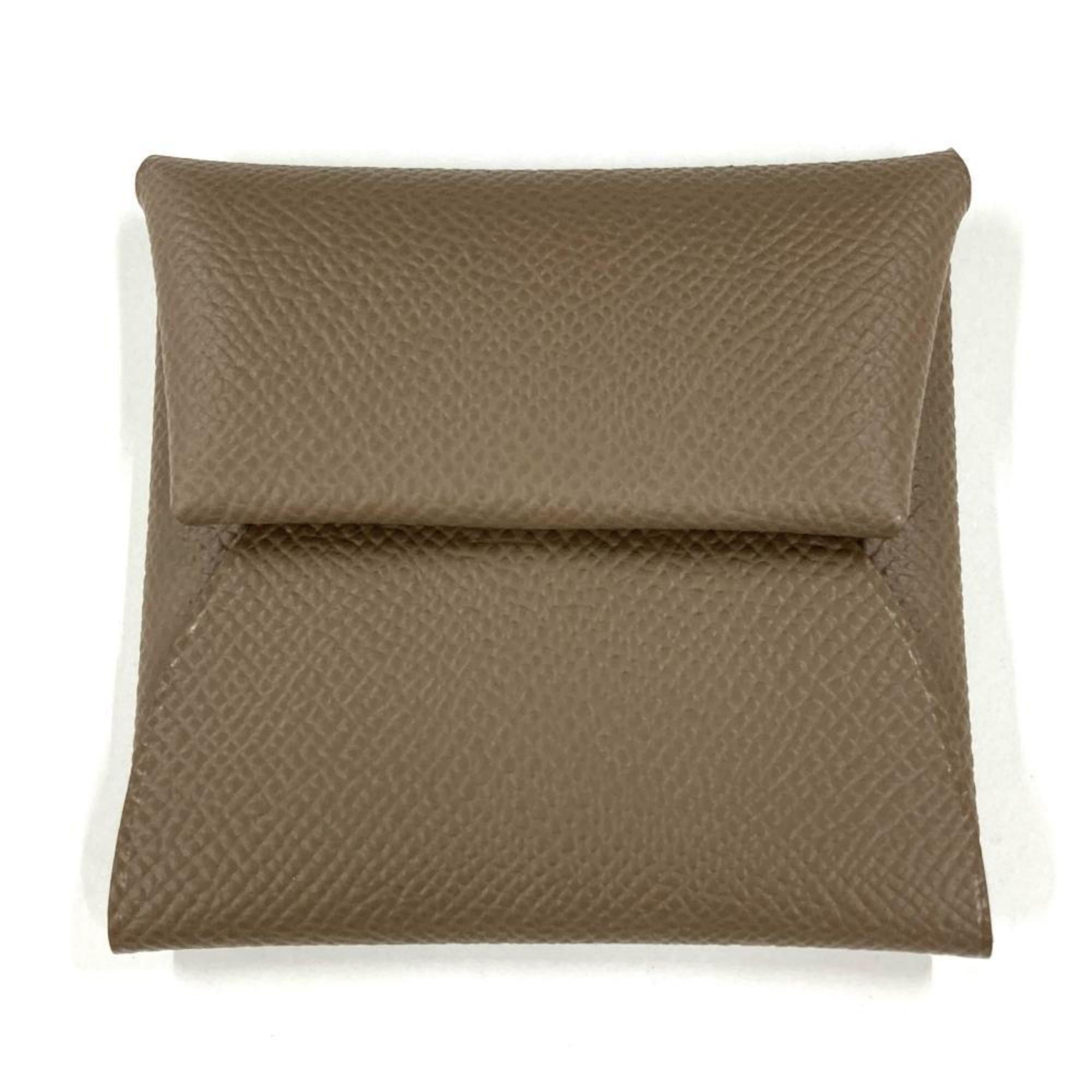 Hermes Etoupe Gray Gray Epsom Leather Coin Purse/Coin Case (Pre-Owned)