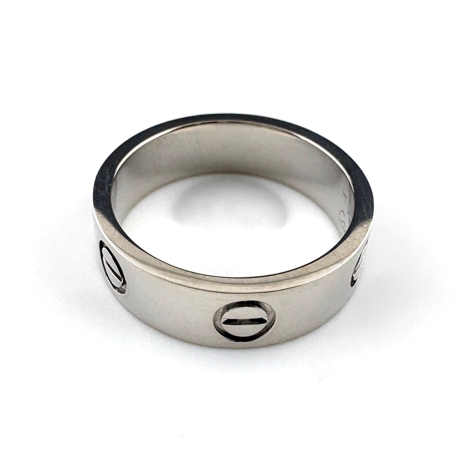 Cartier Love Silver Band Ring (Pre-Owned)