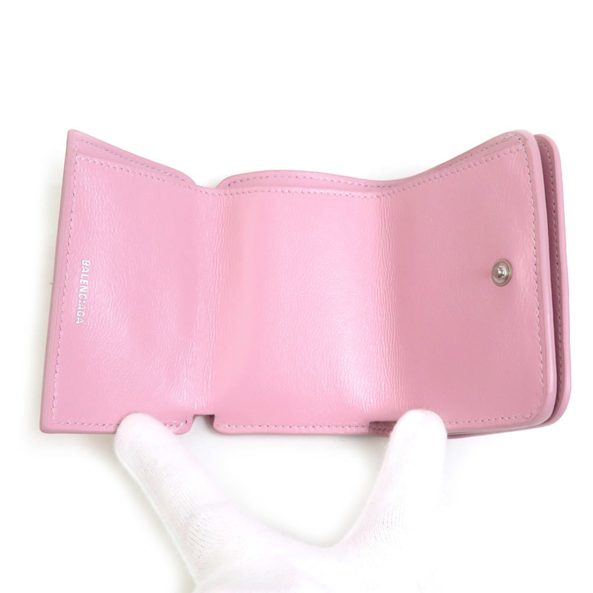 Balenciaga Pink Leather Wallet (Tri-Fold) (Pre-Owned)