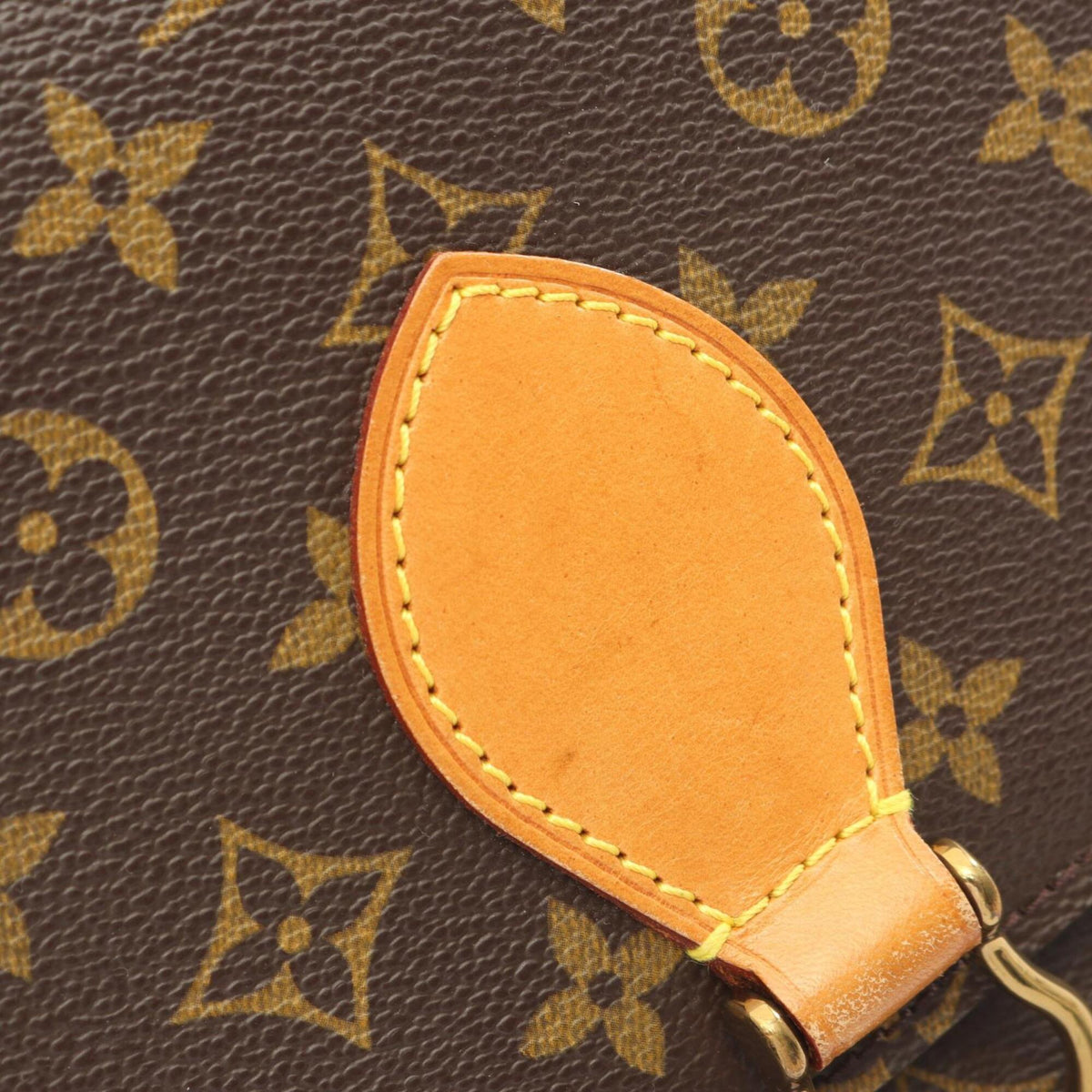 Louis Vuitton Brown Monogram Coated Canvas Leather Handbag Shoulder Bag (Pre-Owned)