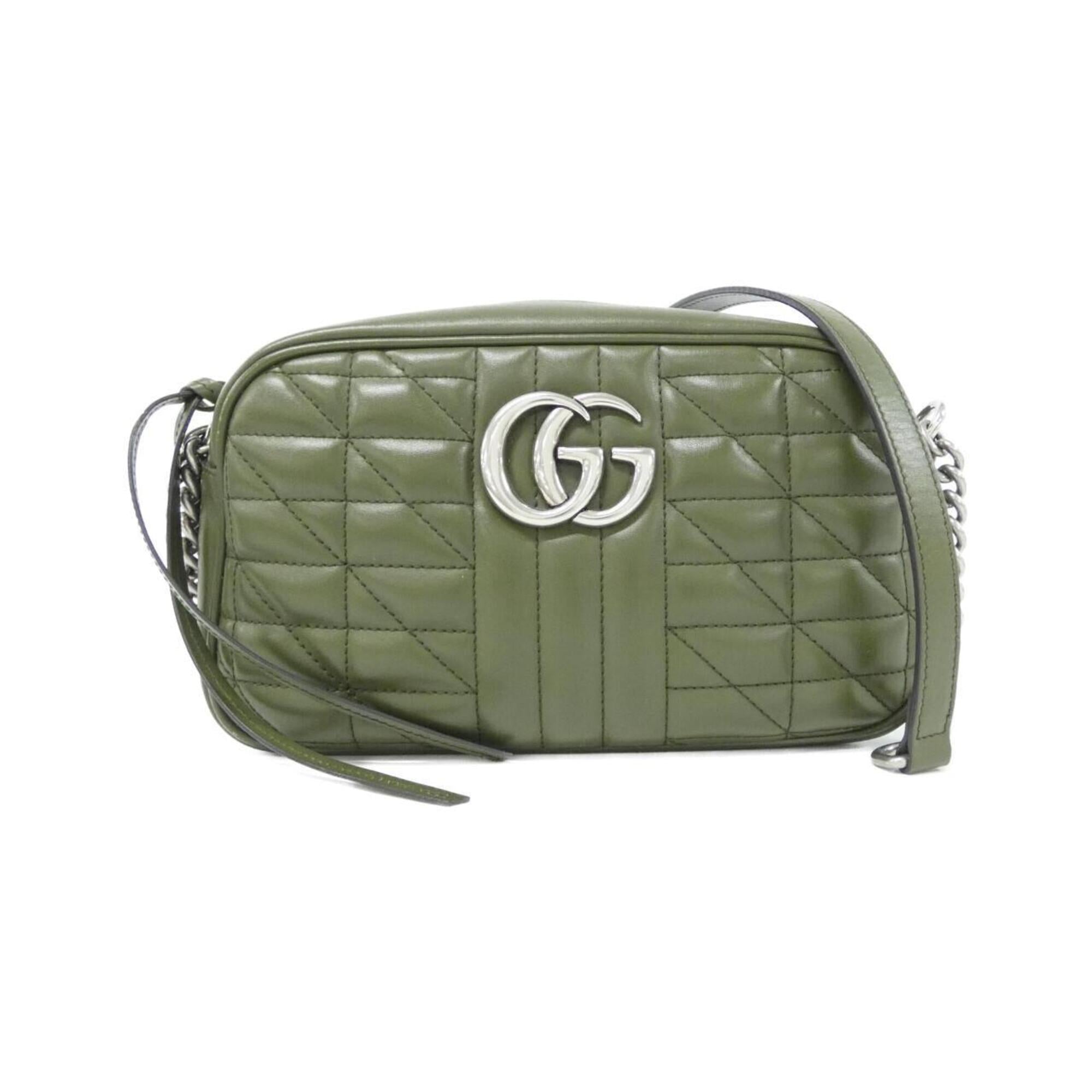 Gucci Green Leather Shoulder Bag (Pre-Owned)