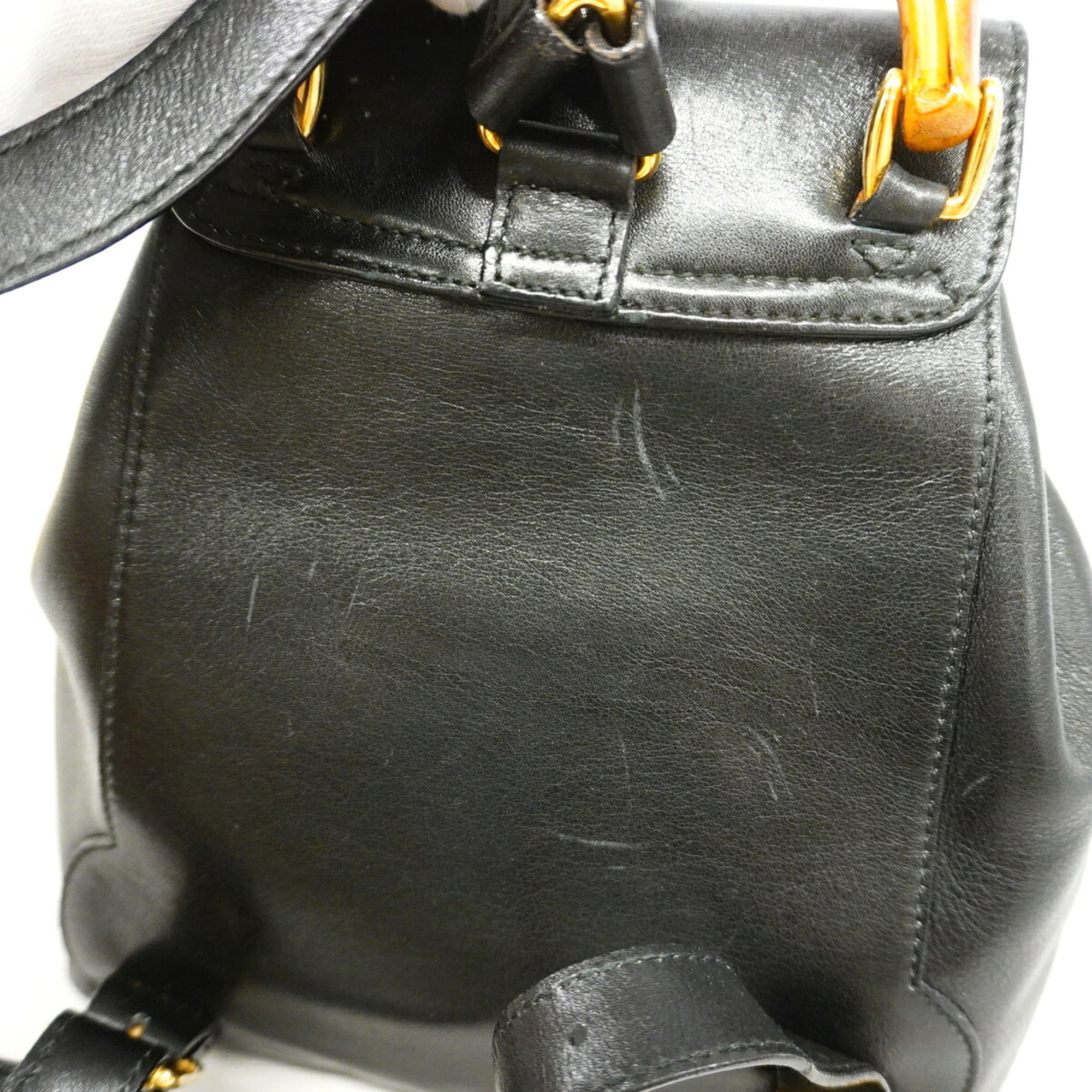 Gucci Black Leather Backpack (Pre-Owned)
