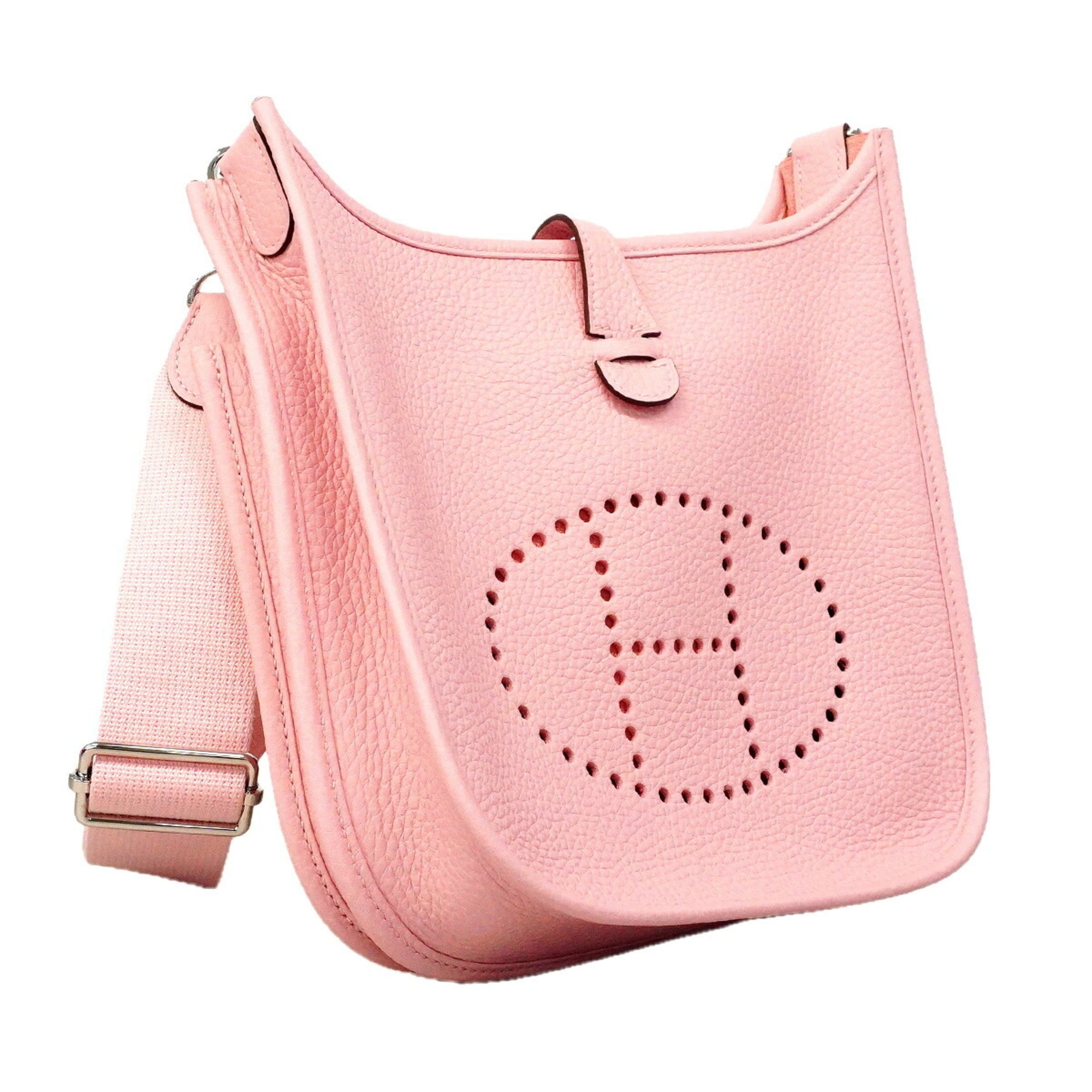 Hermes Rose Sakura Taurillon Clemence Leather Shoulder Bag (Pre-Owned)