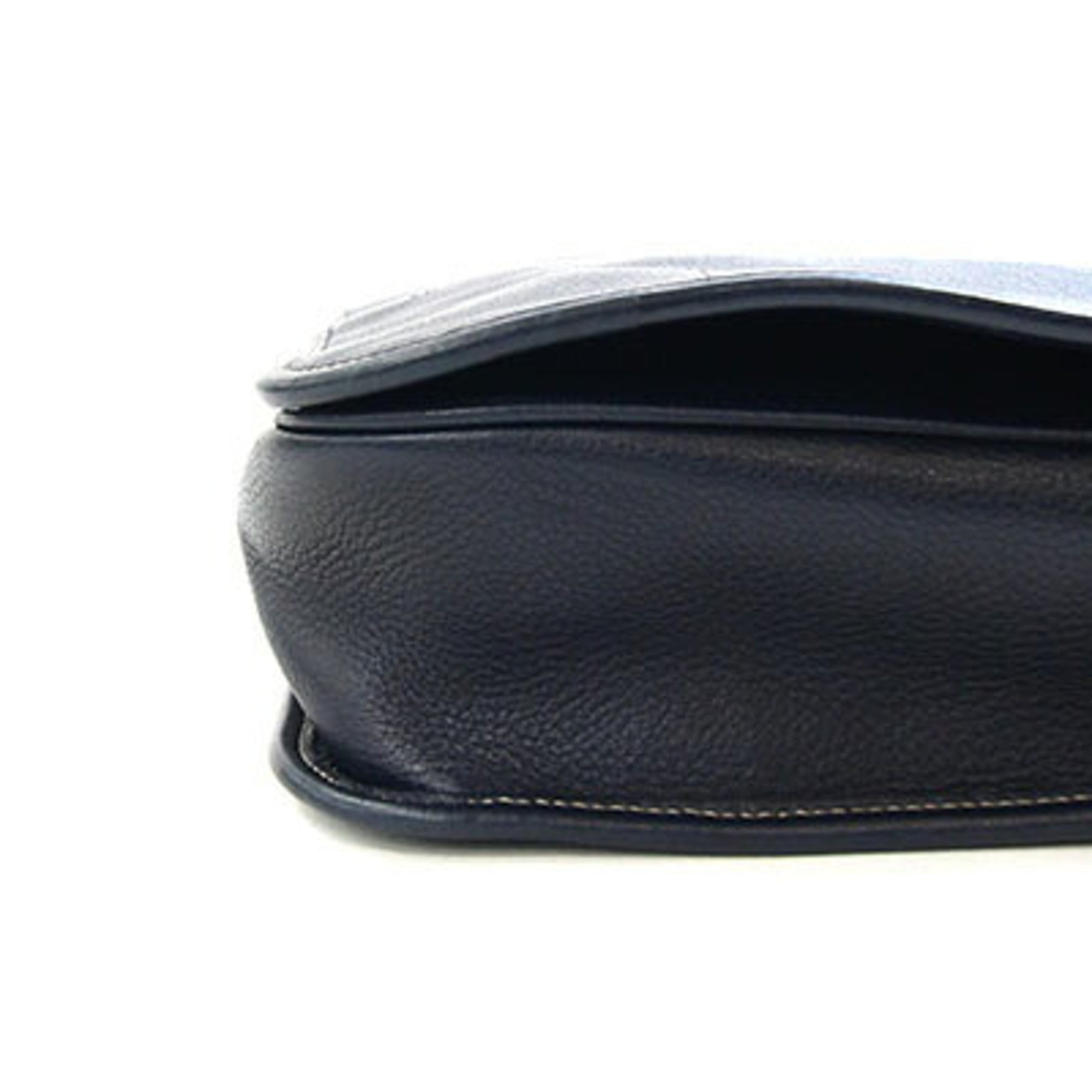 Gucci Navy Leather Handbag Shoulder Bag (Pre-Owned)