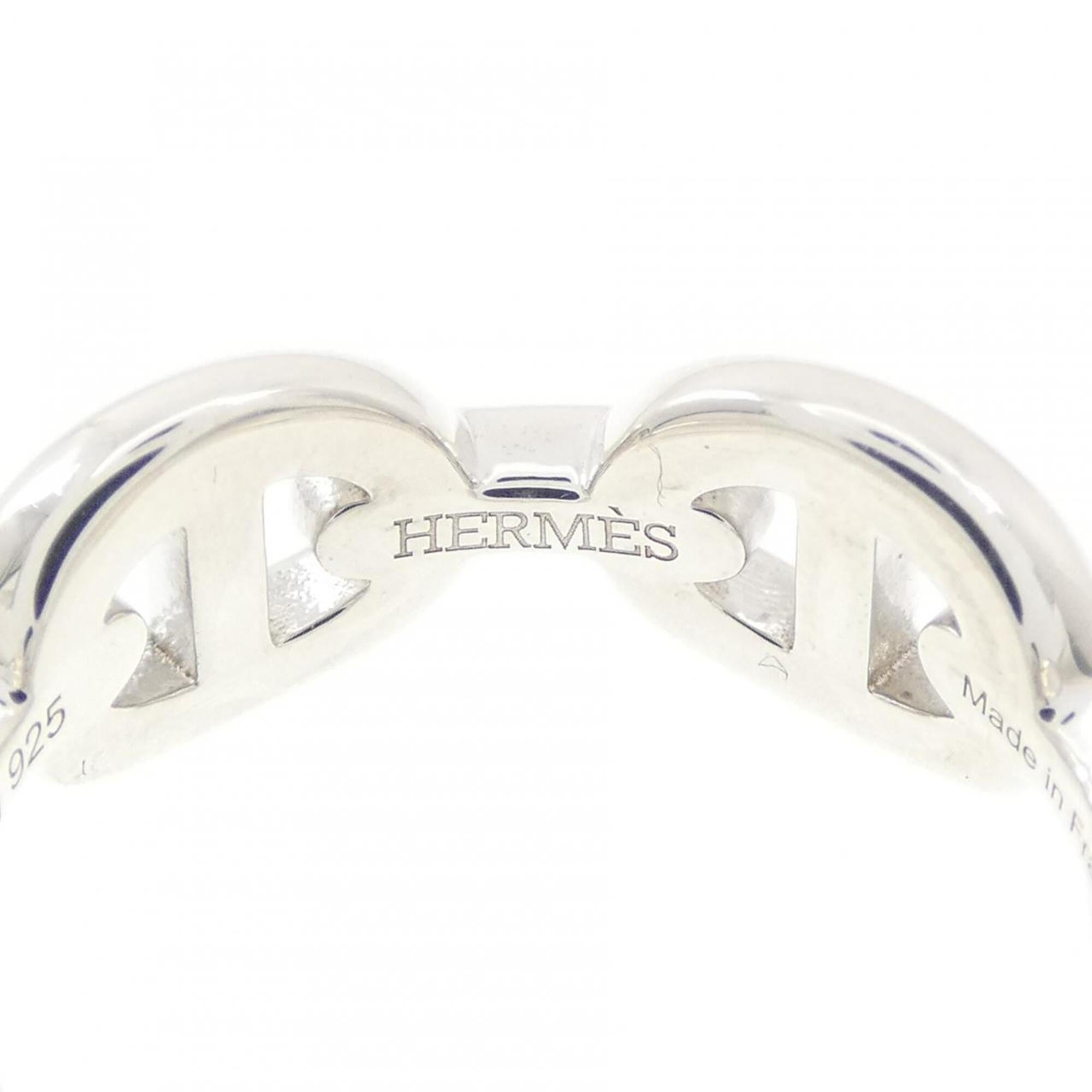 Hermes Silver 925 Band Ring (Pre-Owned)