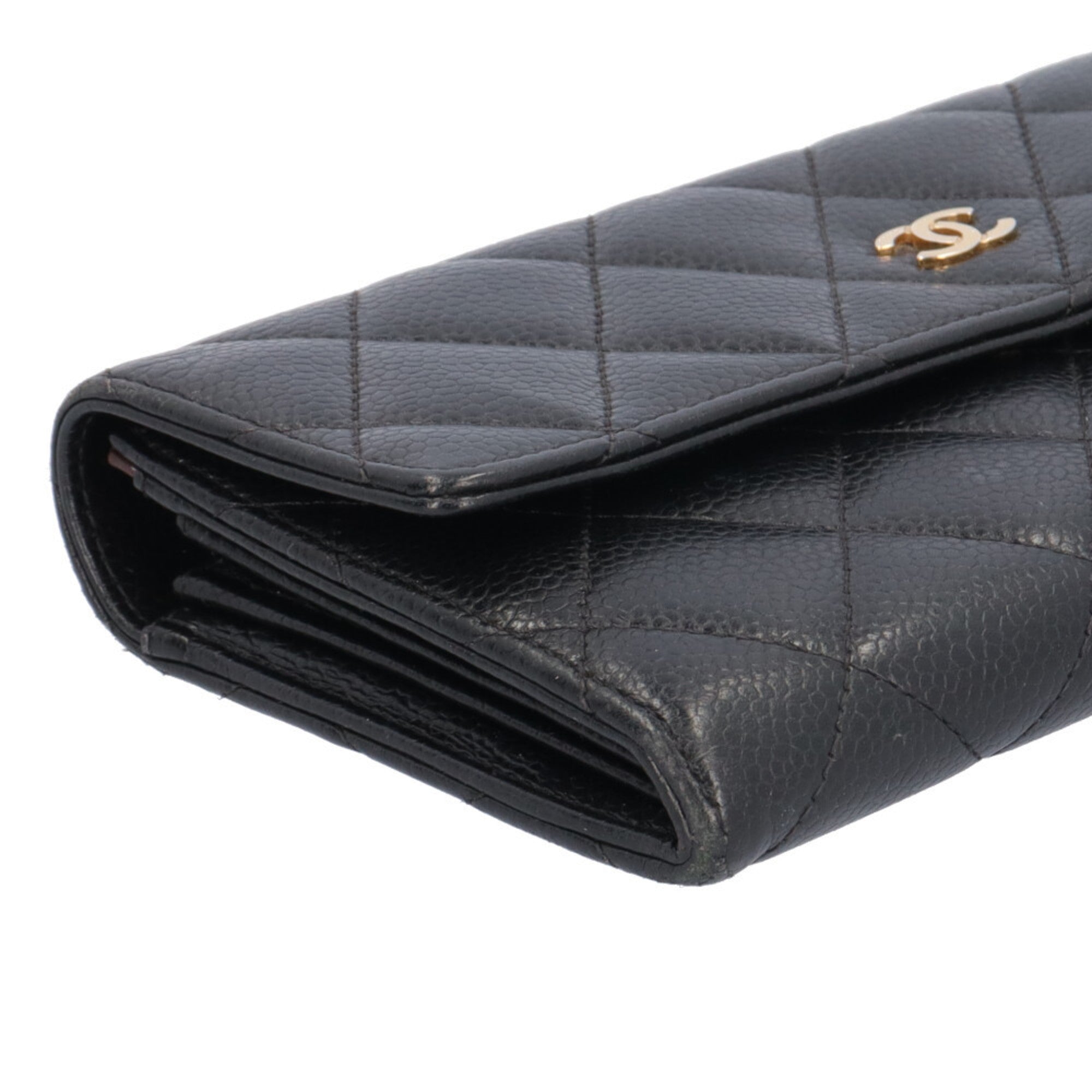 Chanel Black Grained Calfskin Coin Purse/Coin Case (Pre-Owned)
