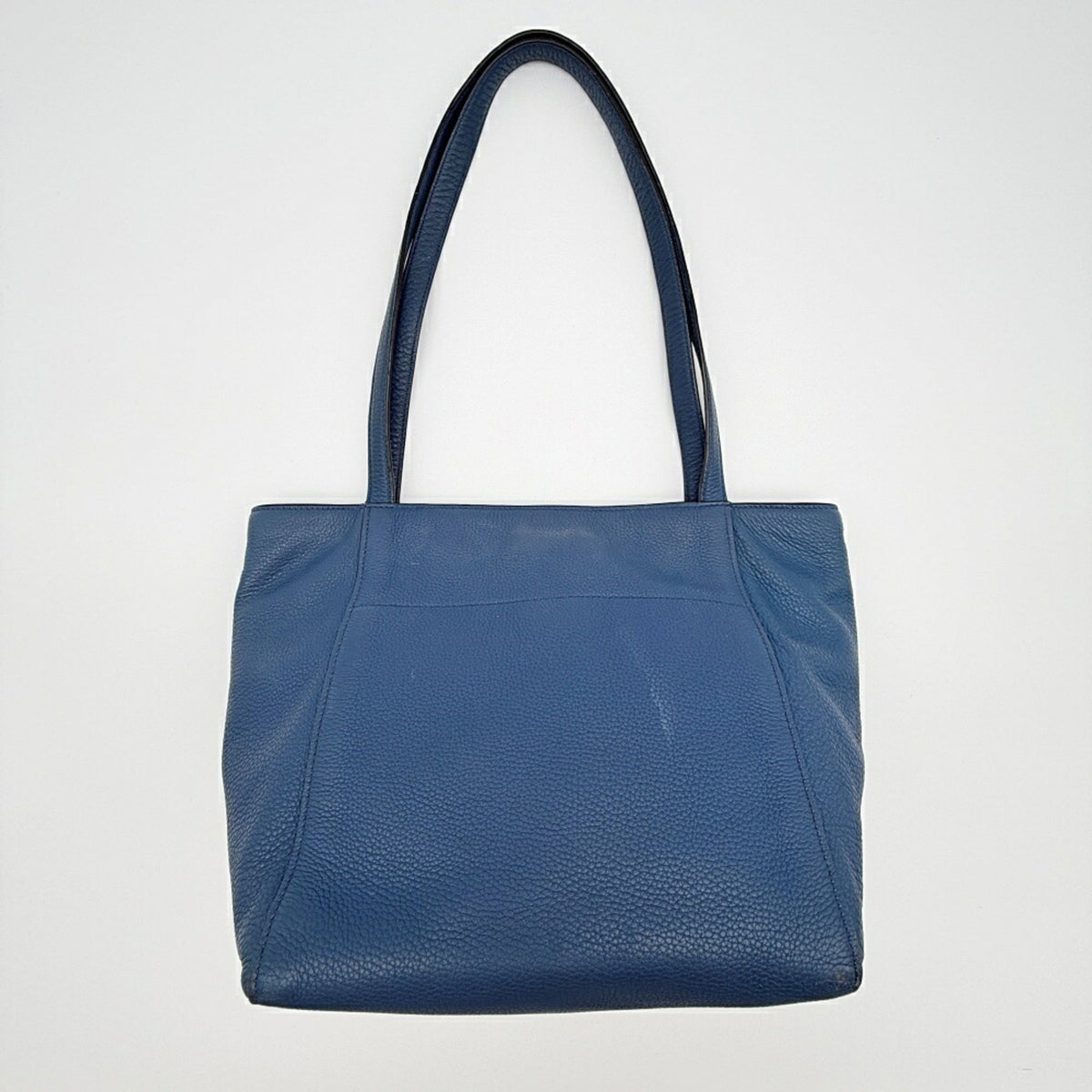 Prada Blue Leather Shoulder Bag Tote Bag (Pre-Owned)