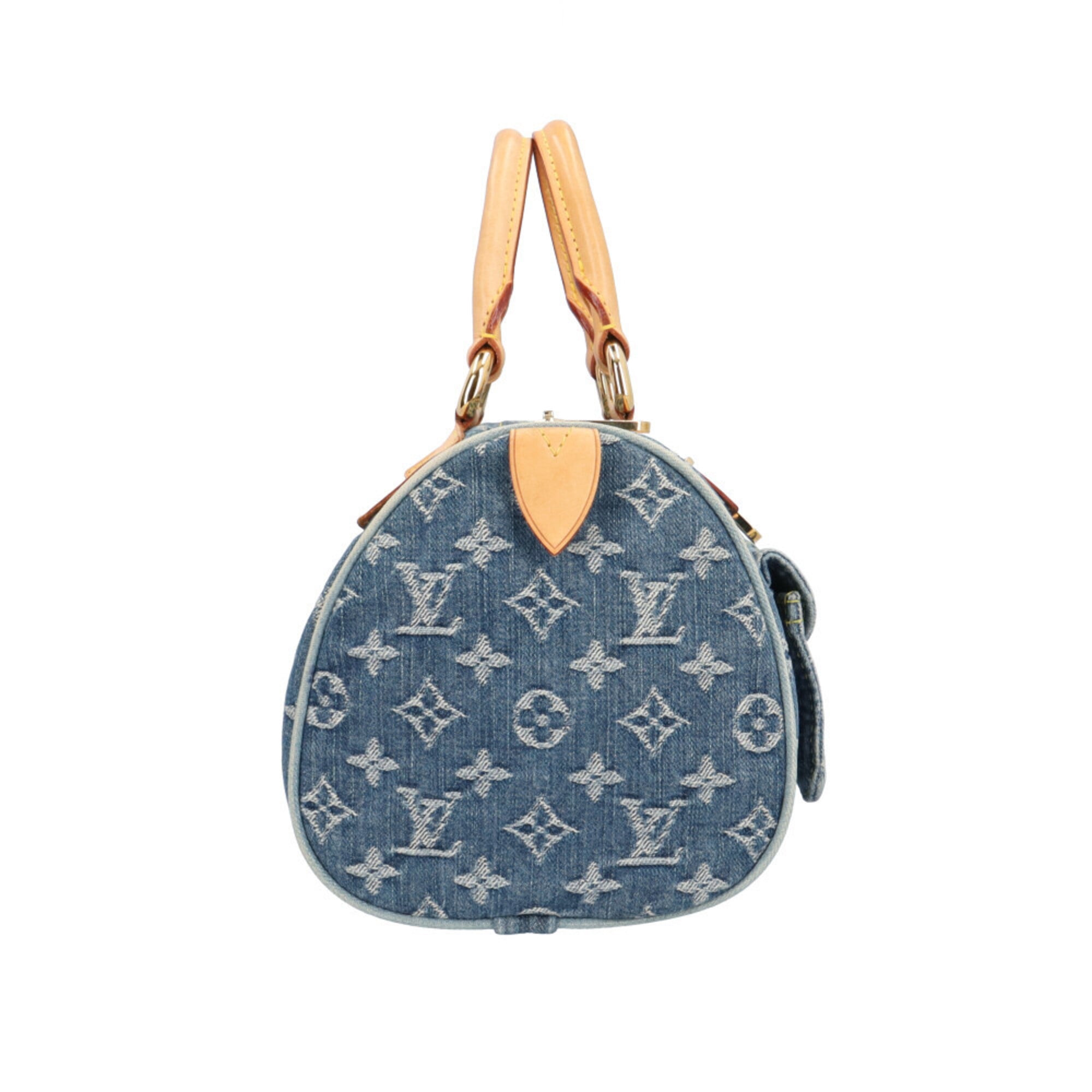 Louis Vuitton Monogram Denim Blue Monogram Denim Handbag (Pre-Owned)