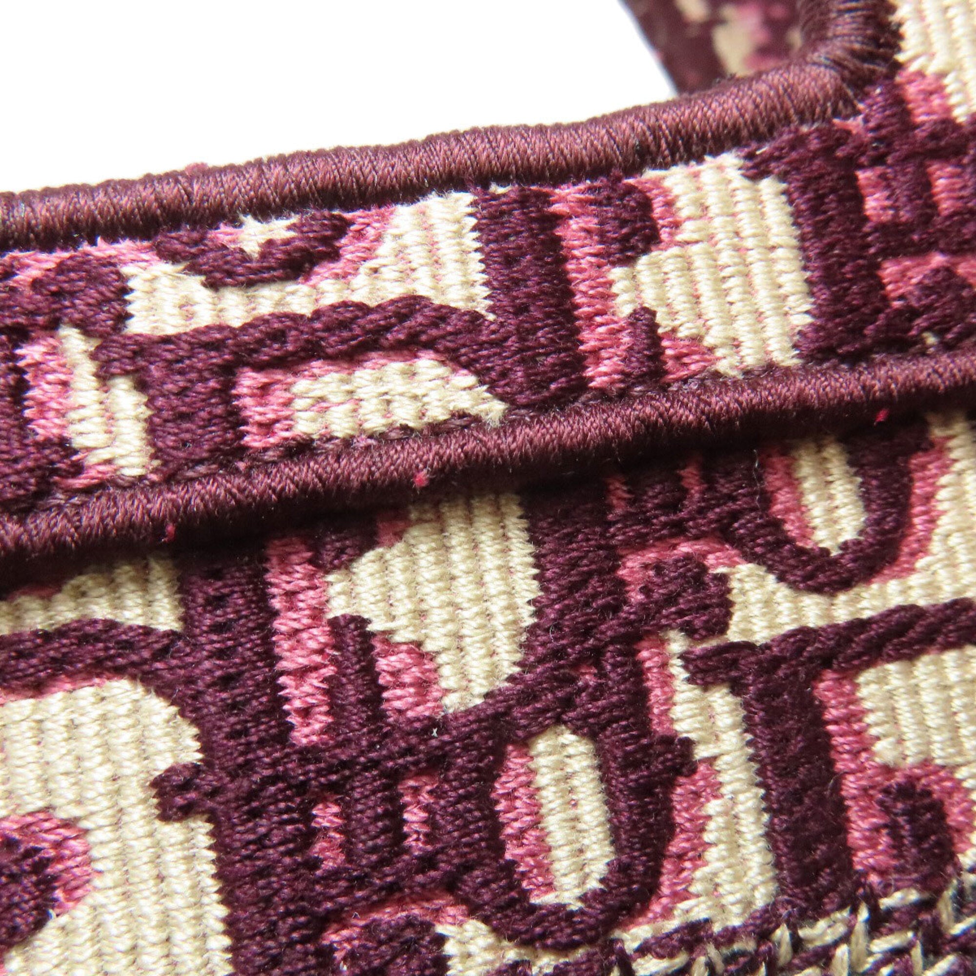 Christian Dior Bordeaux Canvas Handbag (Pre-Owned)
