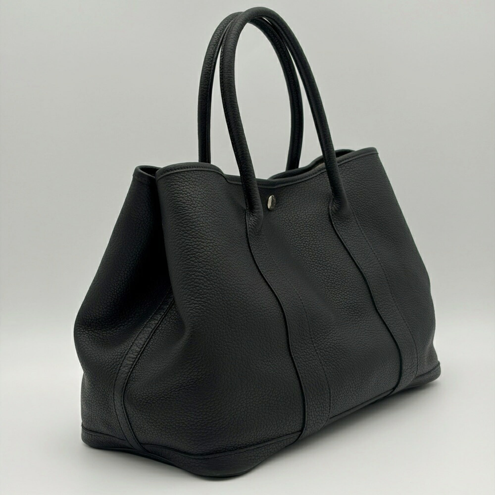 Hermes Garden Black Togo Leather Tote Bag (Pre-Owned)