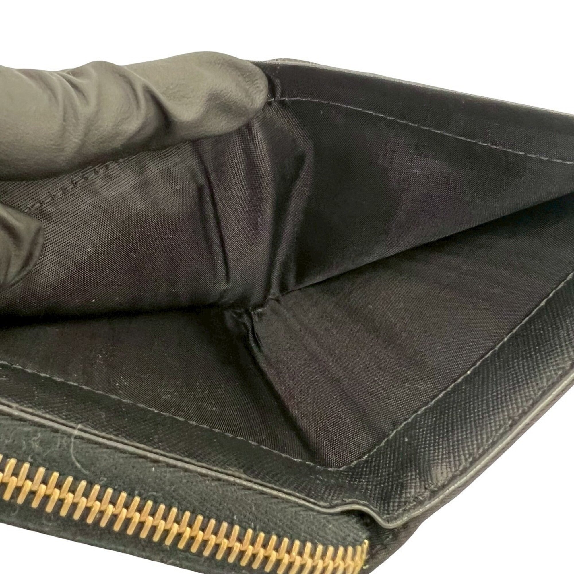 Prada Black Nylon Leather Wallet (Bi-Fold) (Pre-Owned)