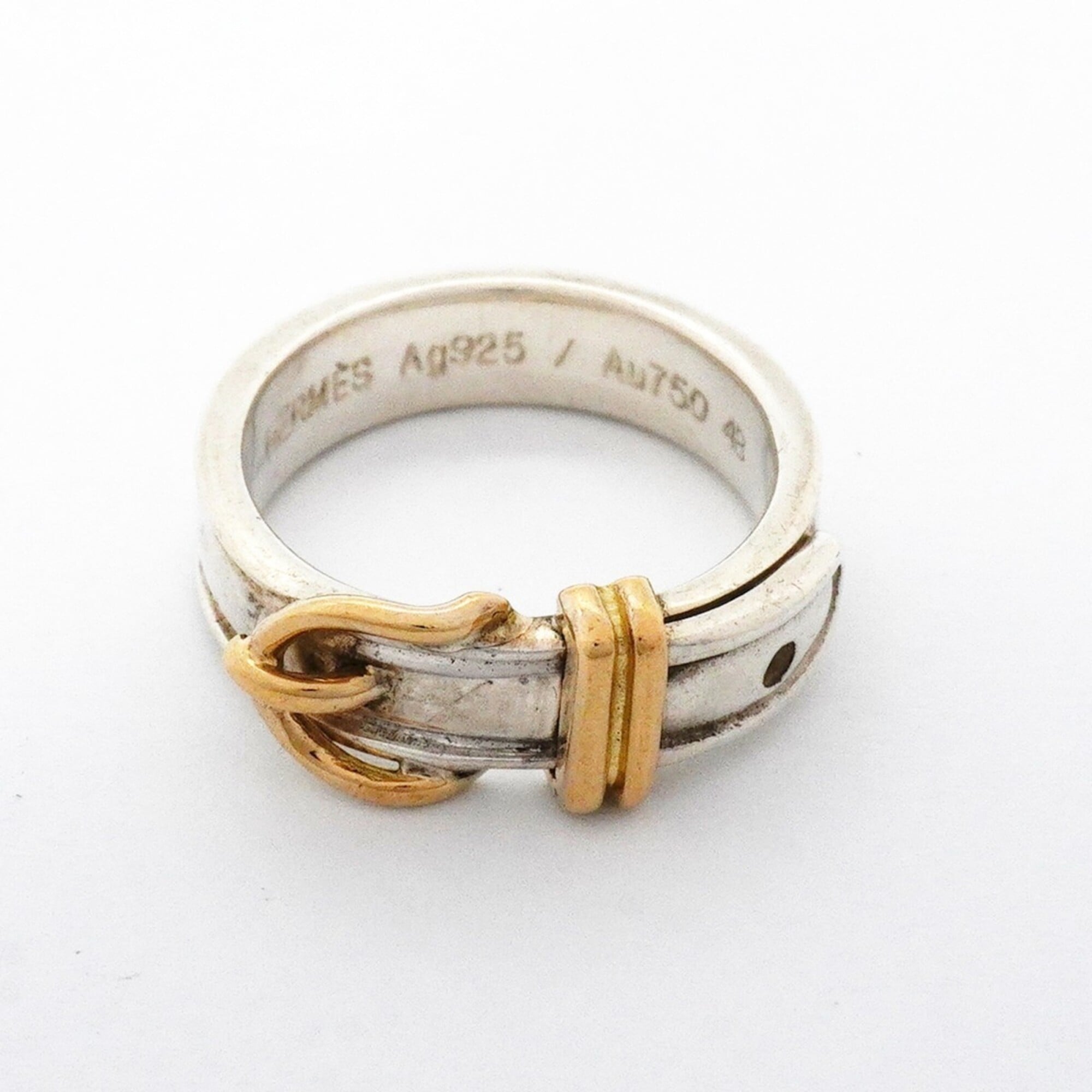 Hermes Yellow Gold (18K) Silver 925 Band Ring (Pre-Owned)