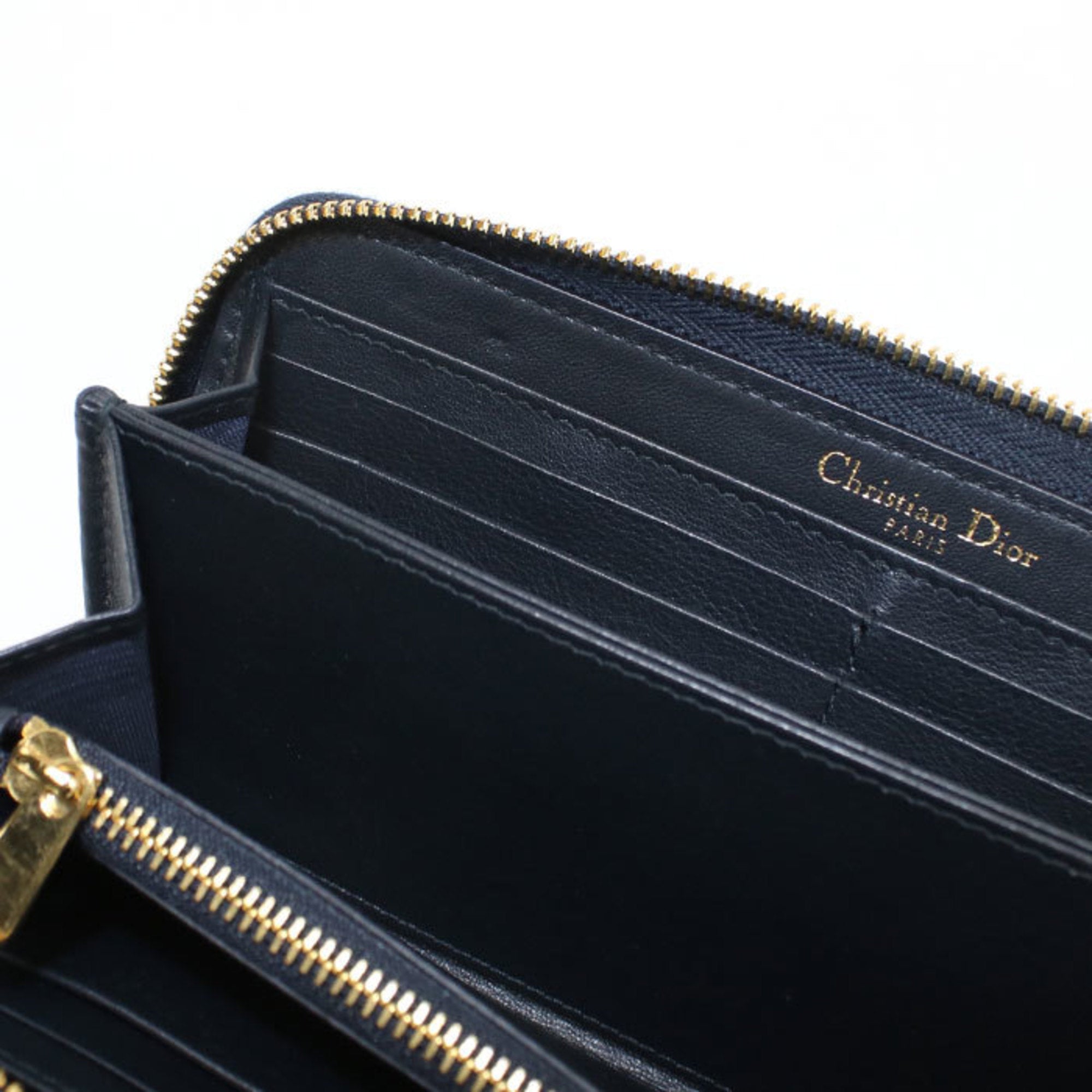 Christian Dior Navy Long Wallet (Bi-Fold) (Pre-Owned)