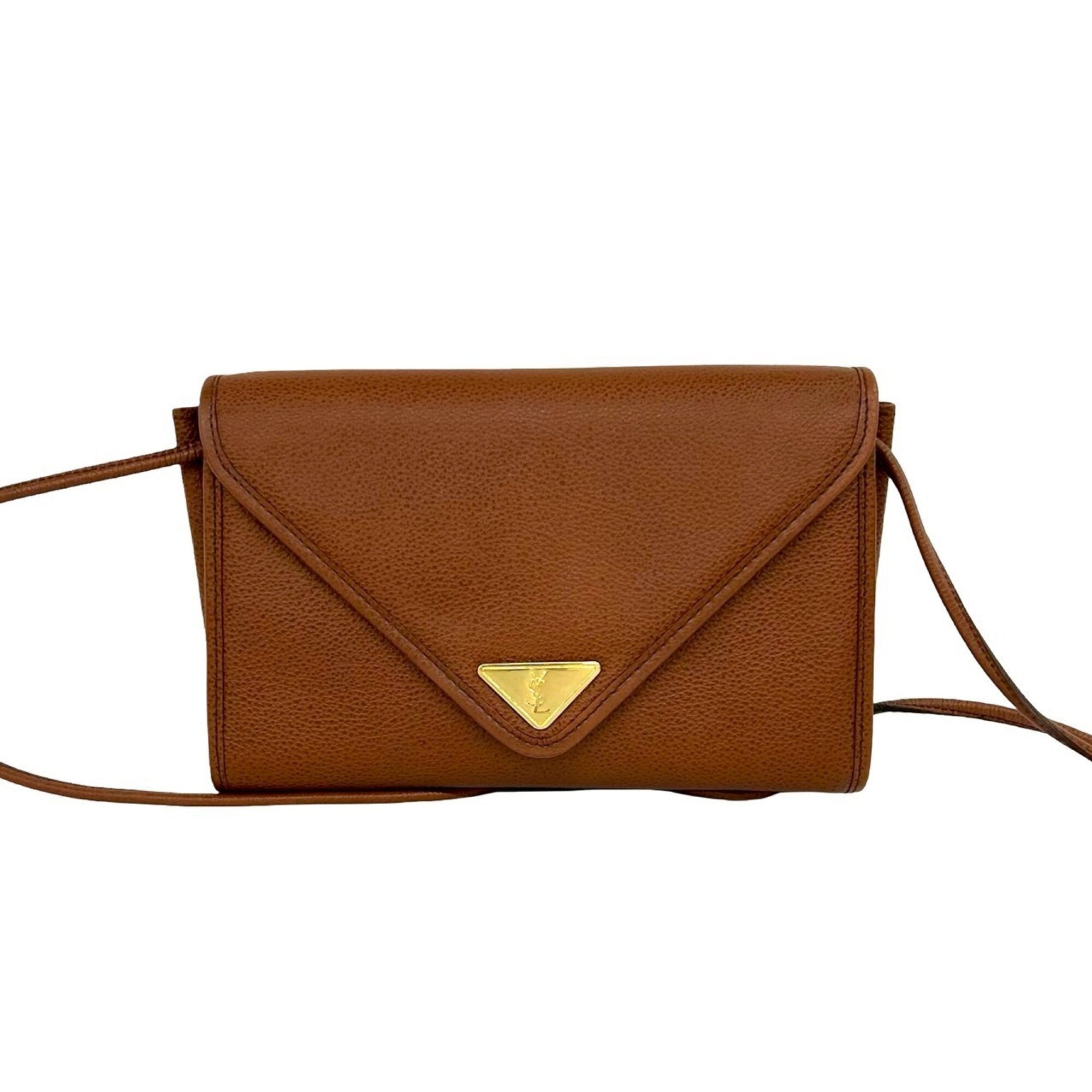 Yves Saint Laurent Brown Leather Shoulder Bag (Pre-Owned)