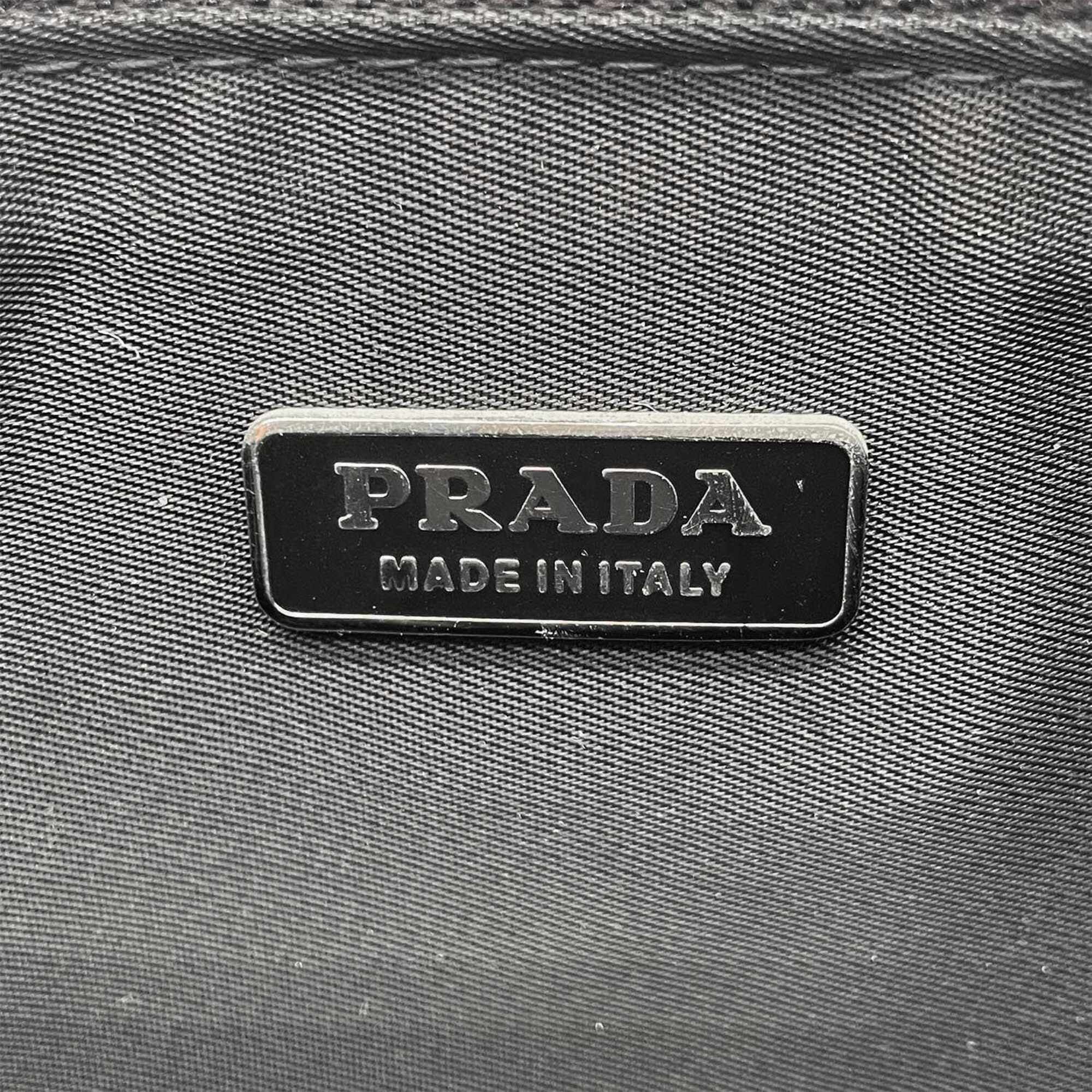 Prada Black Nylon Leather Handbag (Pre-Owned)