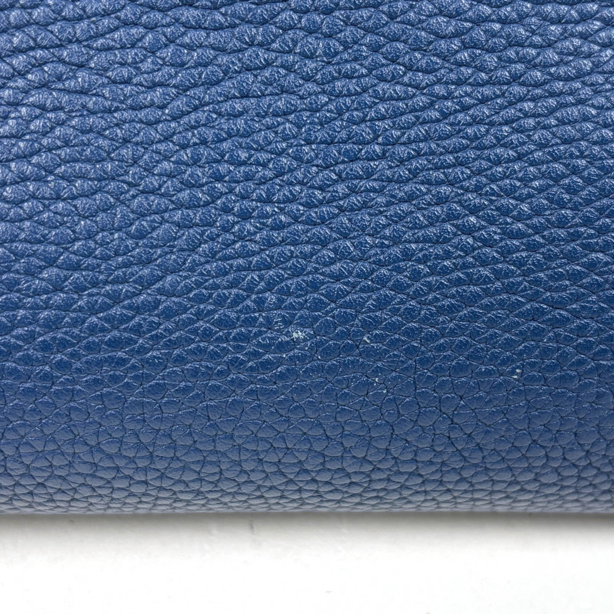 Salvatore Ferragamo Gancini Blue Leather Handbag (Pre-Owned)
