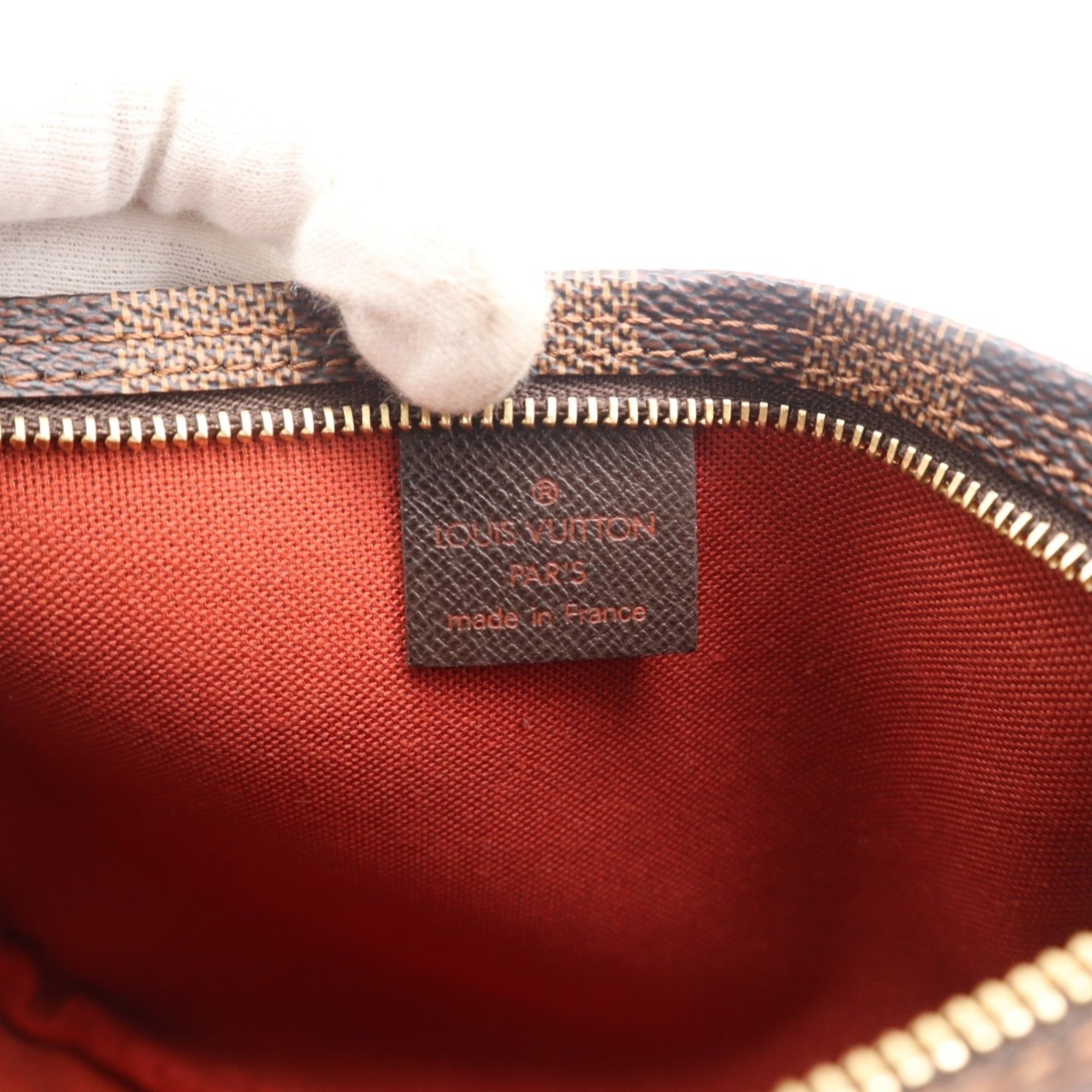 Louis Vuitton Damier Brown Coated Canvas Leather Handbag (Pre-Owned)