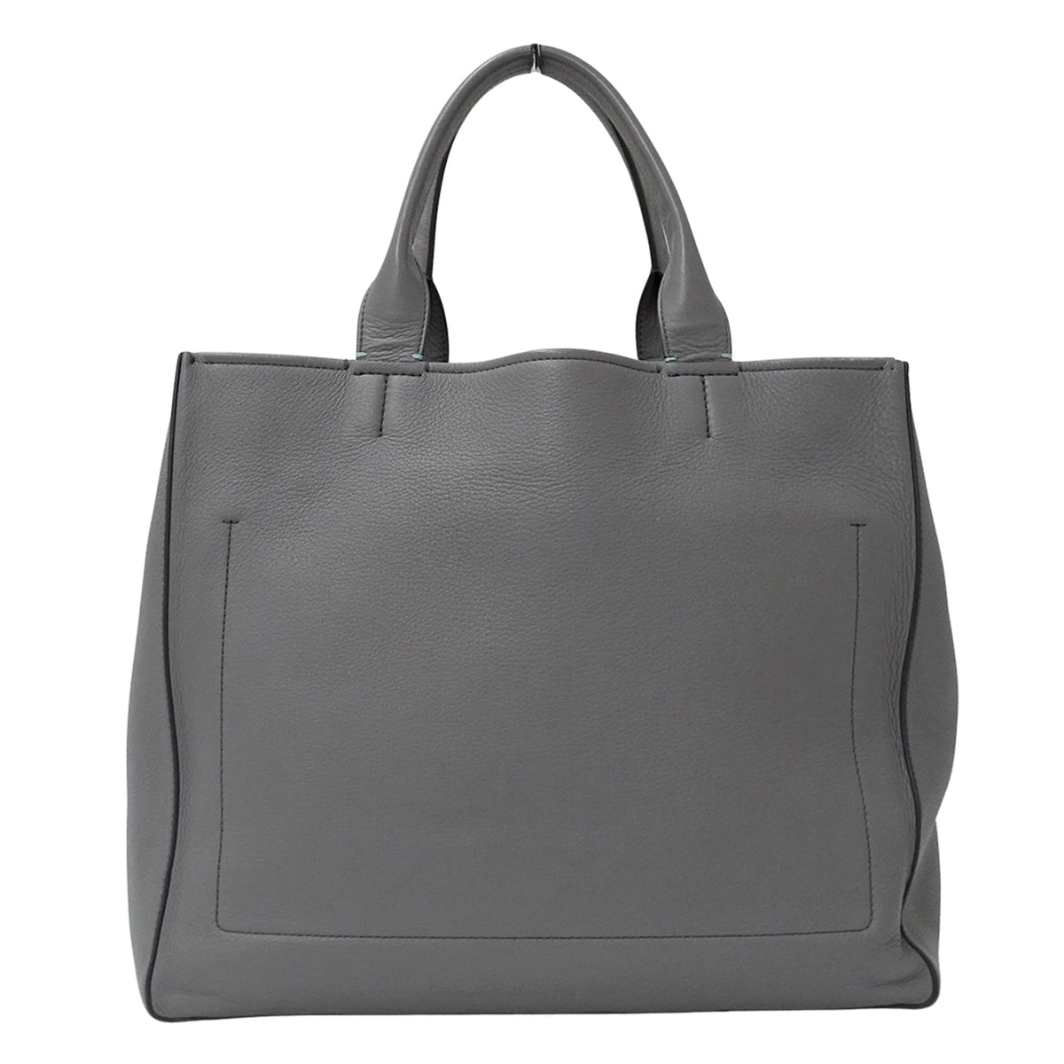 Tiffany Gray Leather Handbag Shoulder Bag (Pre-Owned)