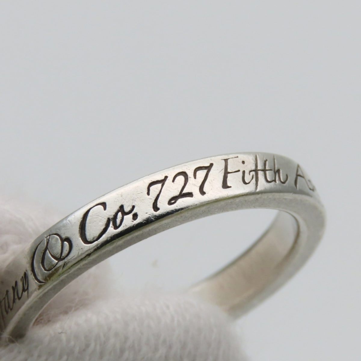 Tiffany Silver Silver 925 Band Ring (Pre-Owned)