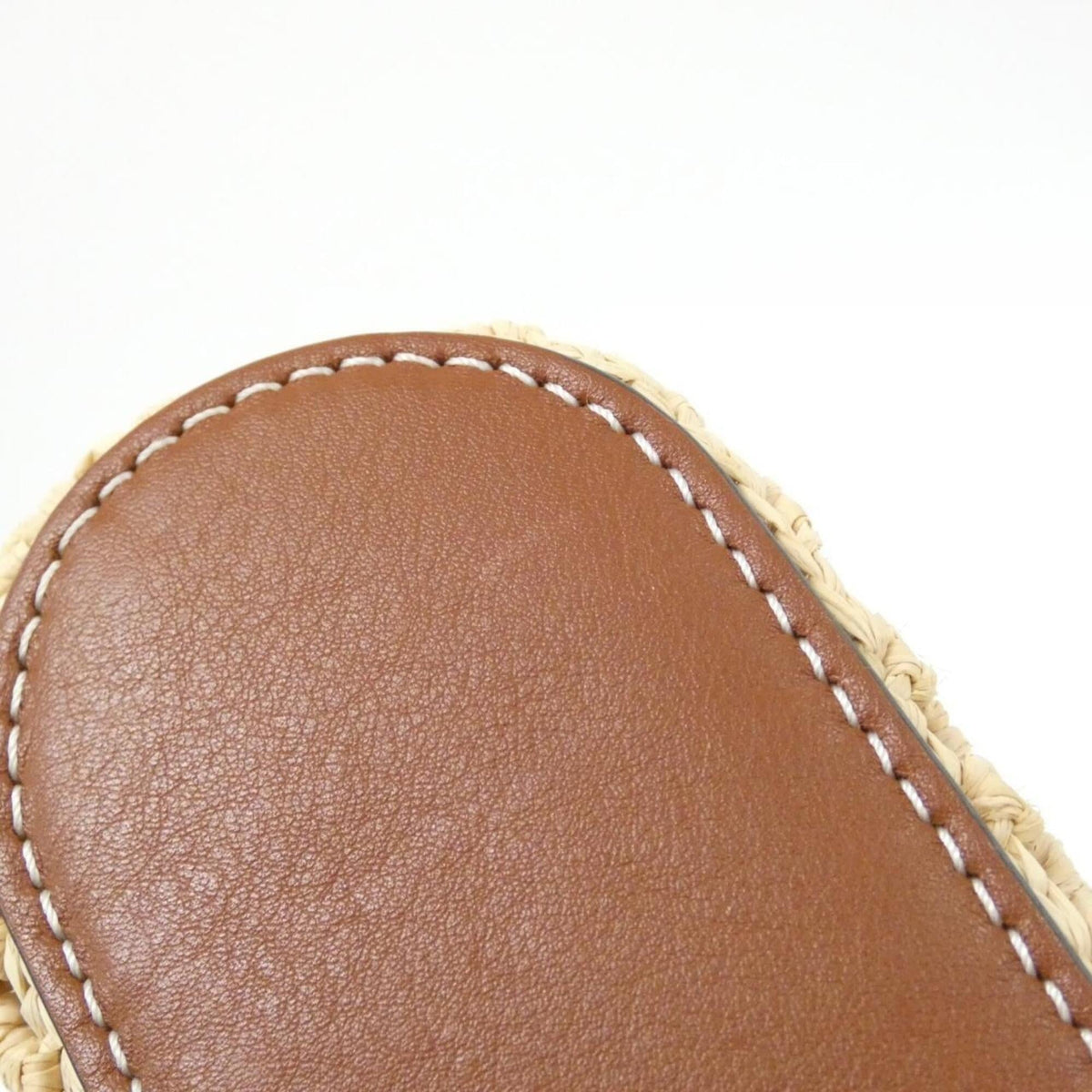 Louis Vuitton Beige Raffia Leather Handbag Pouch Shoulder Bag (Pre-Owned)