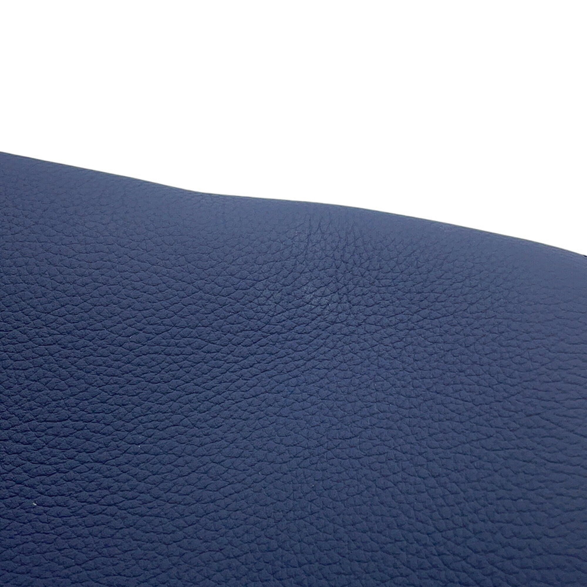 Louis Vuitton Navy Leather Handbag Shoulder Bag (Pre-Owned)