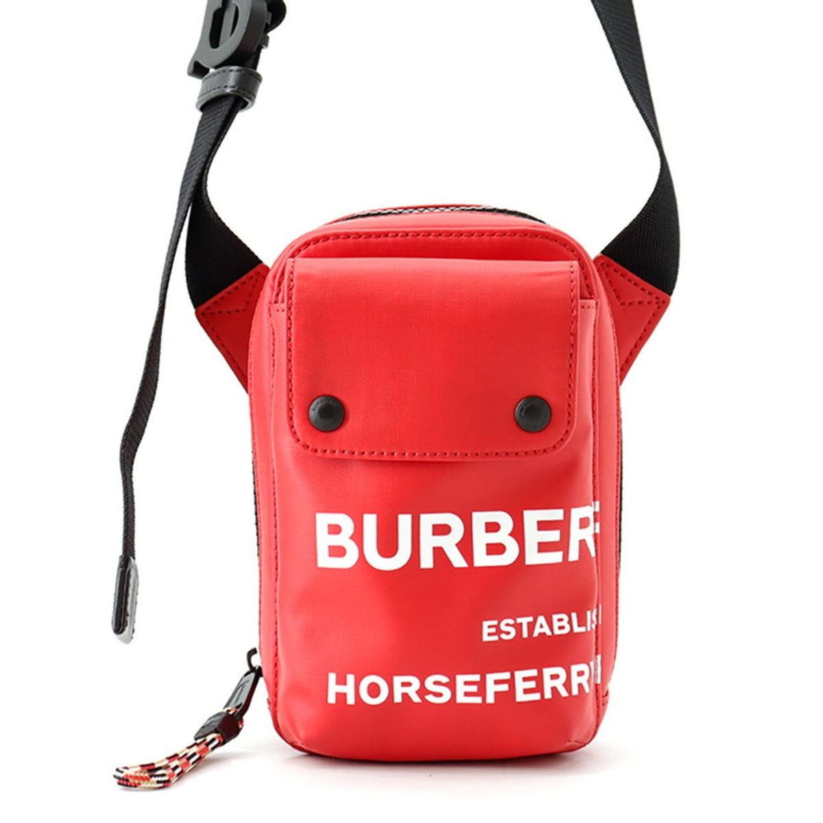 Burberry Black Red Color White Pvc Crossbody Bag Handbag Shoulder Bag (Pre-Owned)