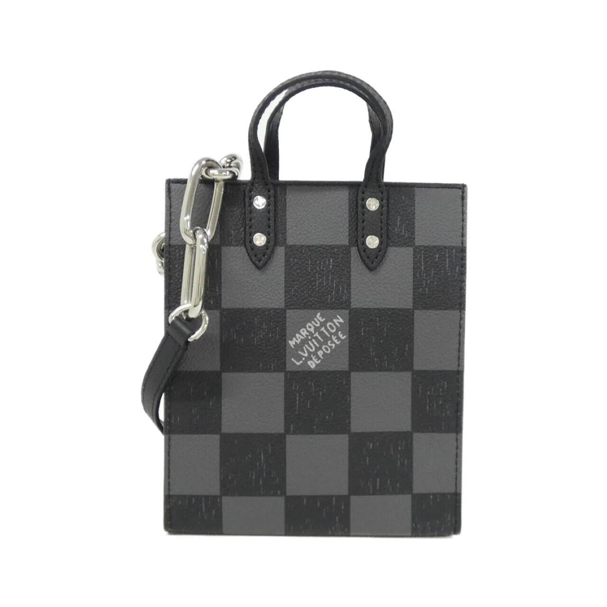 Louis Vuitton Black Leather Handbag (Pre-Owned)