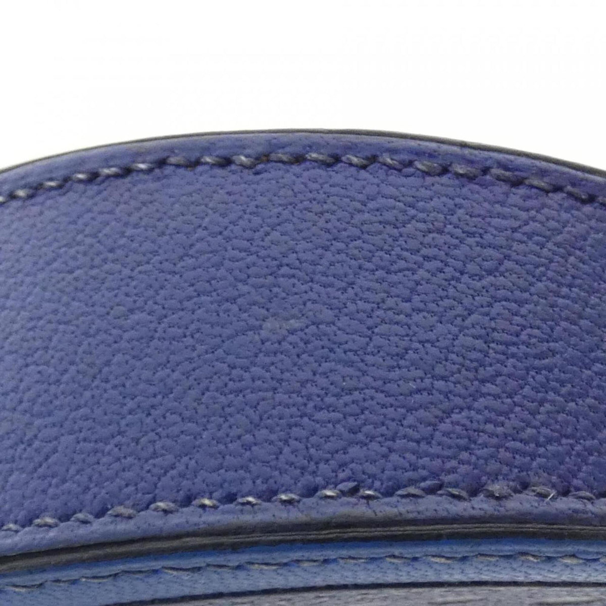 Hermes Blue Chevre Leather Coin Purse/Coin Case (Pre-Owned)