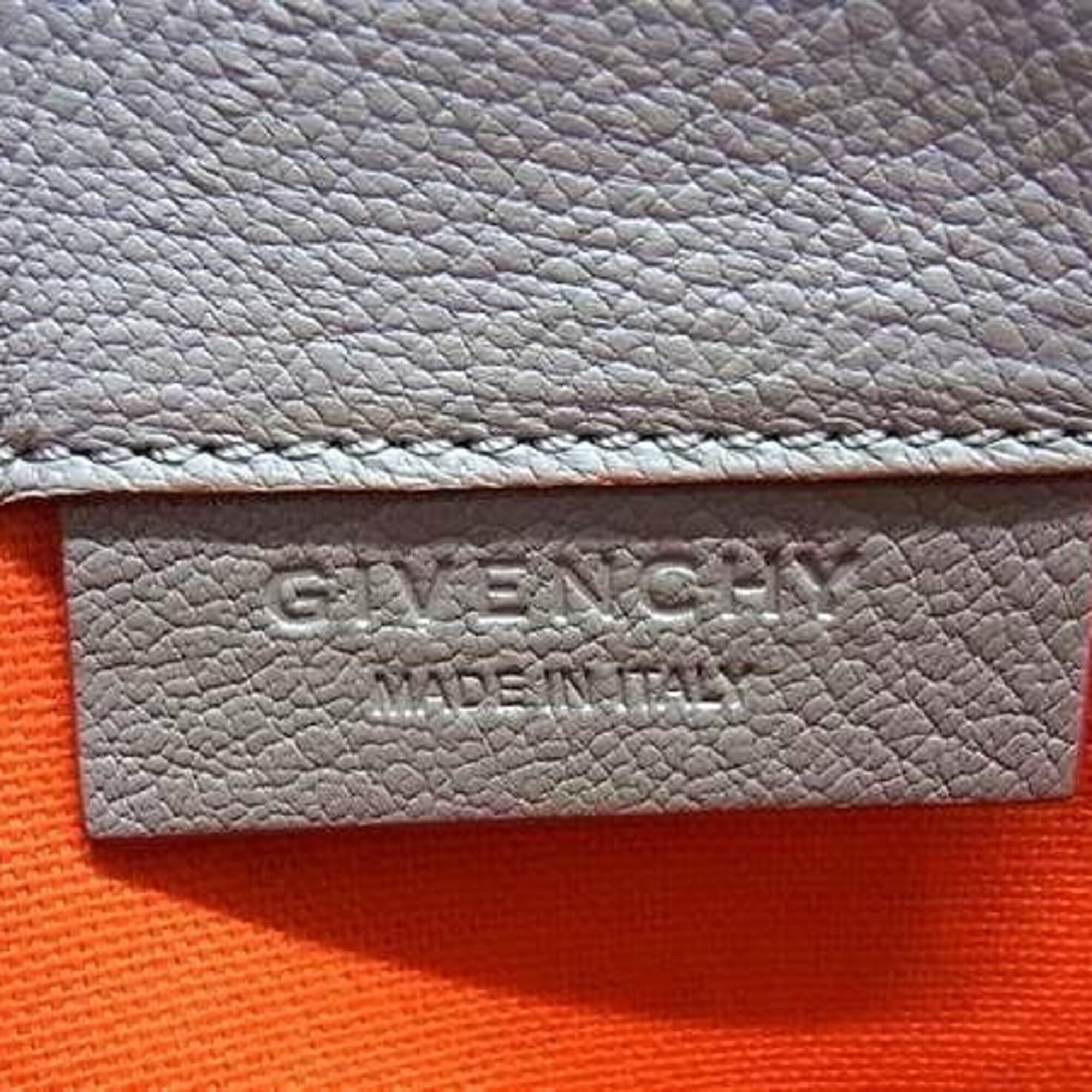 Givenchy Beige Black Leather Clutch Bag (Pre-Owned)