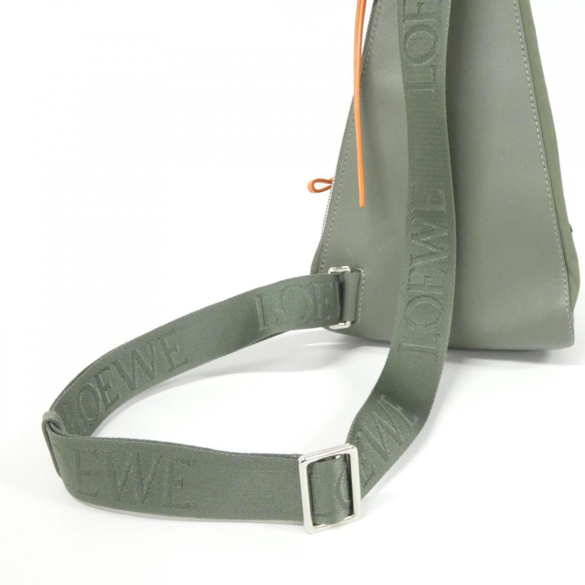 Loewe Green Khaki Nylon Leather Shoulder Bag (Pre-Owned)