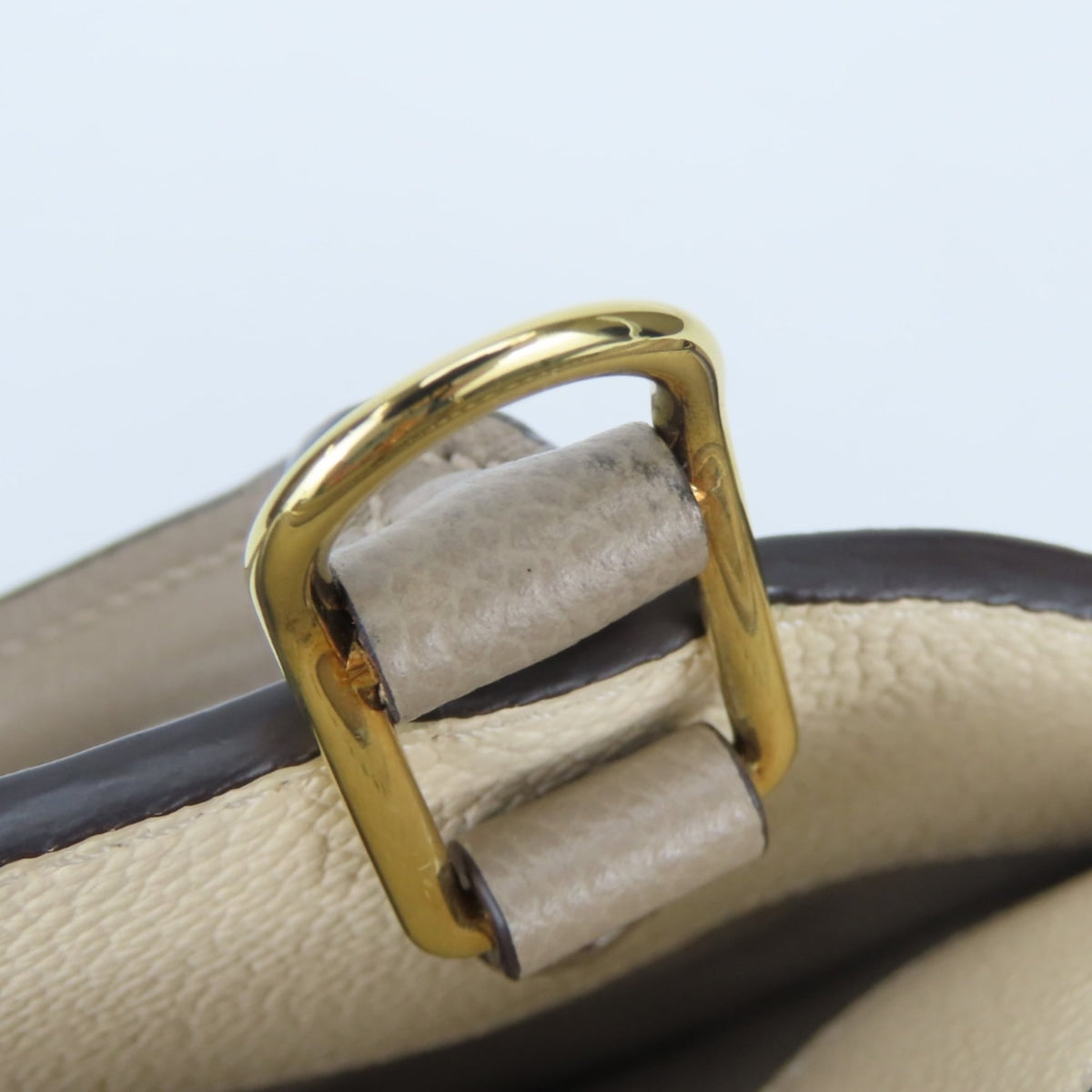 Louis Vuitton Monogram Empreinte Beige Bicolor Ivory Tourterelle Monogram Empreinte Handbag (Pre-Owned)